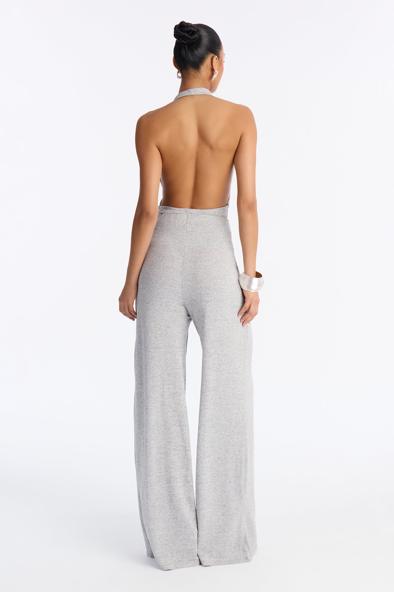 Hannah Halter Top Pant Set - Grey