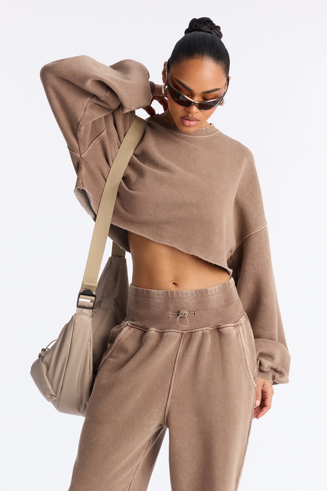 Feeling Good Fleece Jogger Set - Mocha