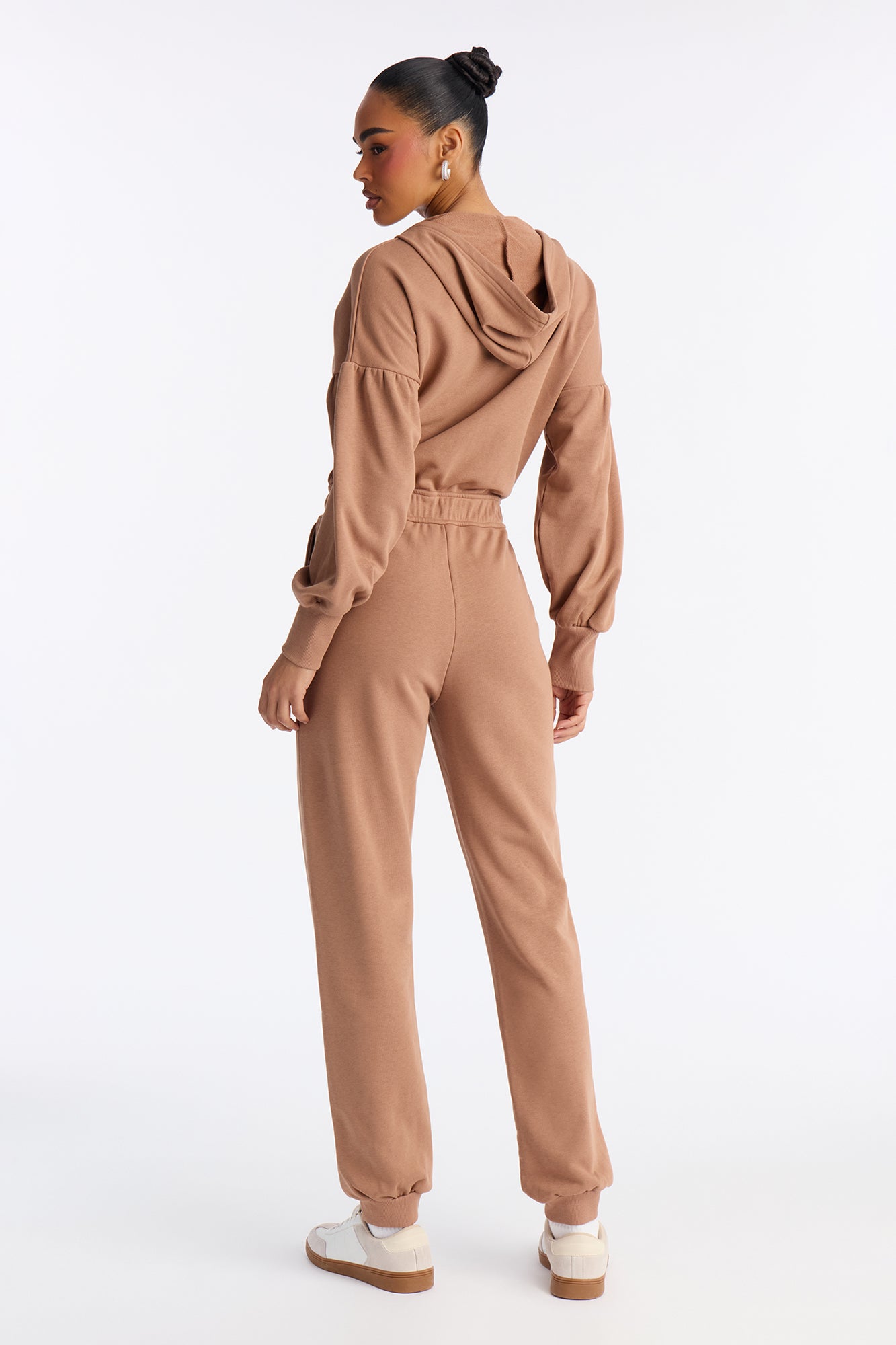 Let Me Know Lounge Jumpsuit - Taupe