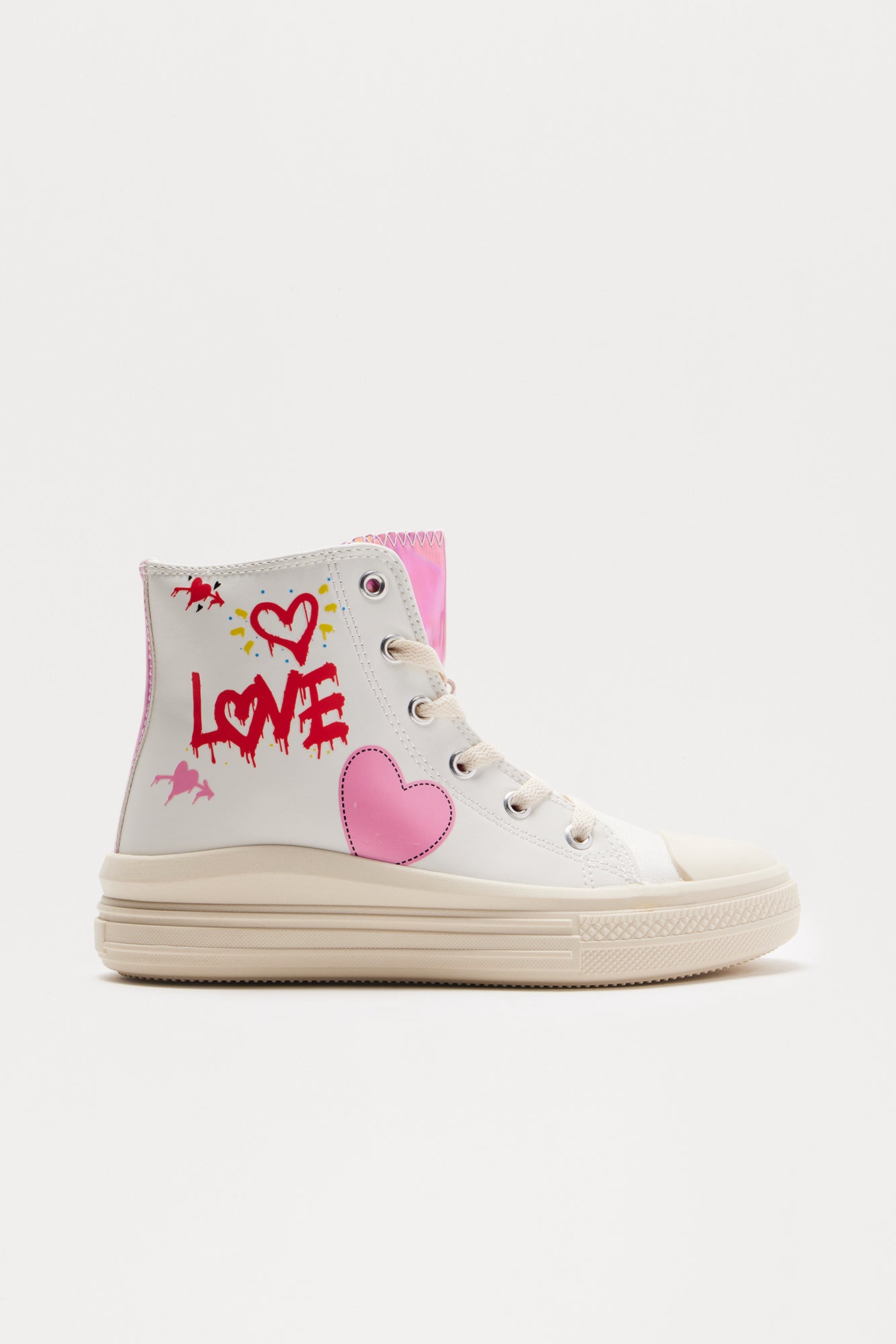 Mini Wendy High Top Sneaker - White