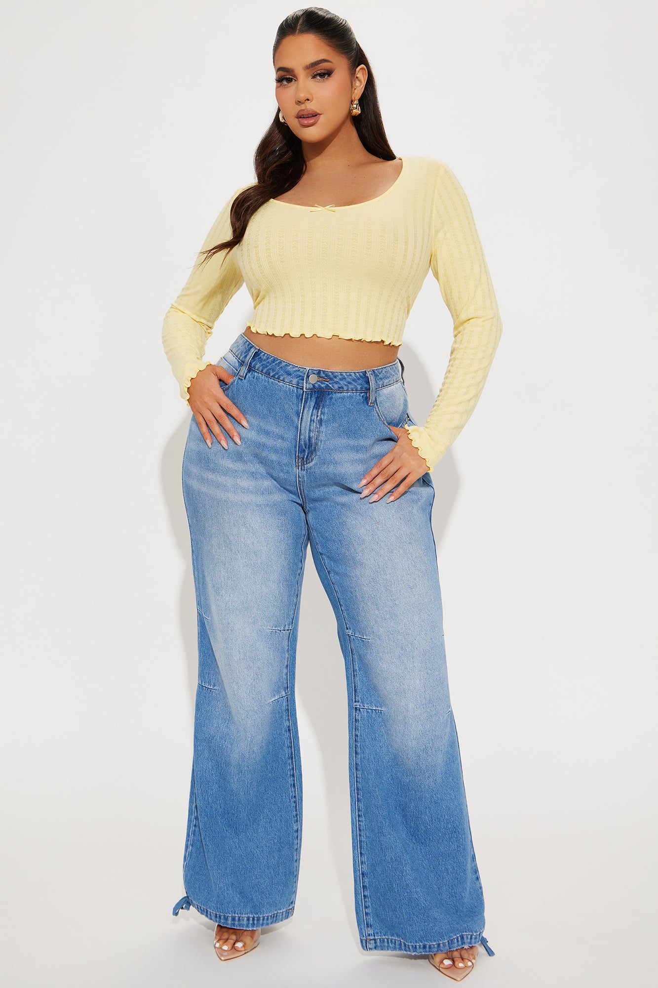 I Heart You Long Sleeve Top - Butter Yellow