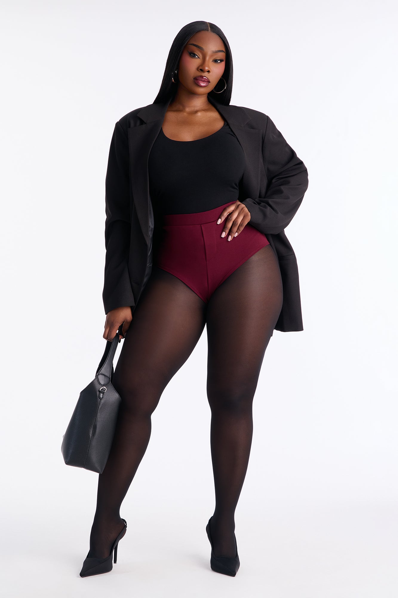 Fresh Start Micro Booty Short - Burgundy