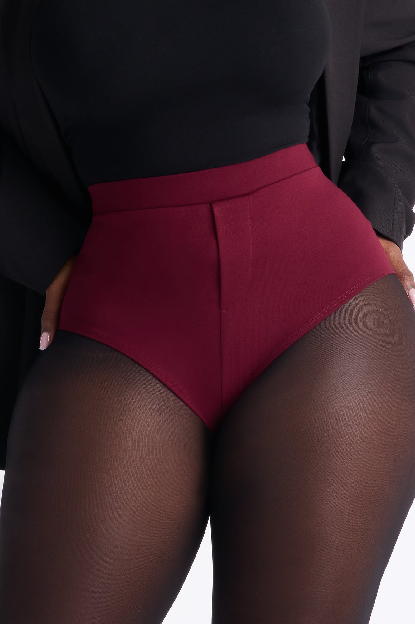 Fresh Start Micro Booty Short - Burgundy
