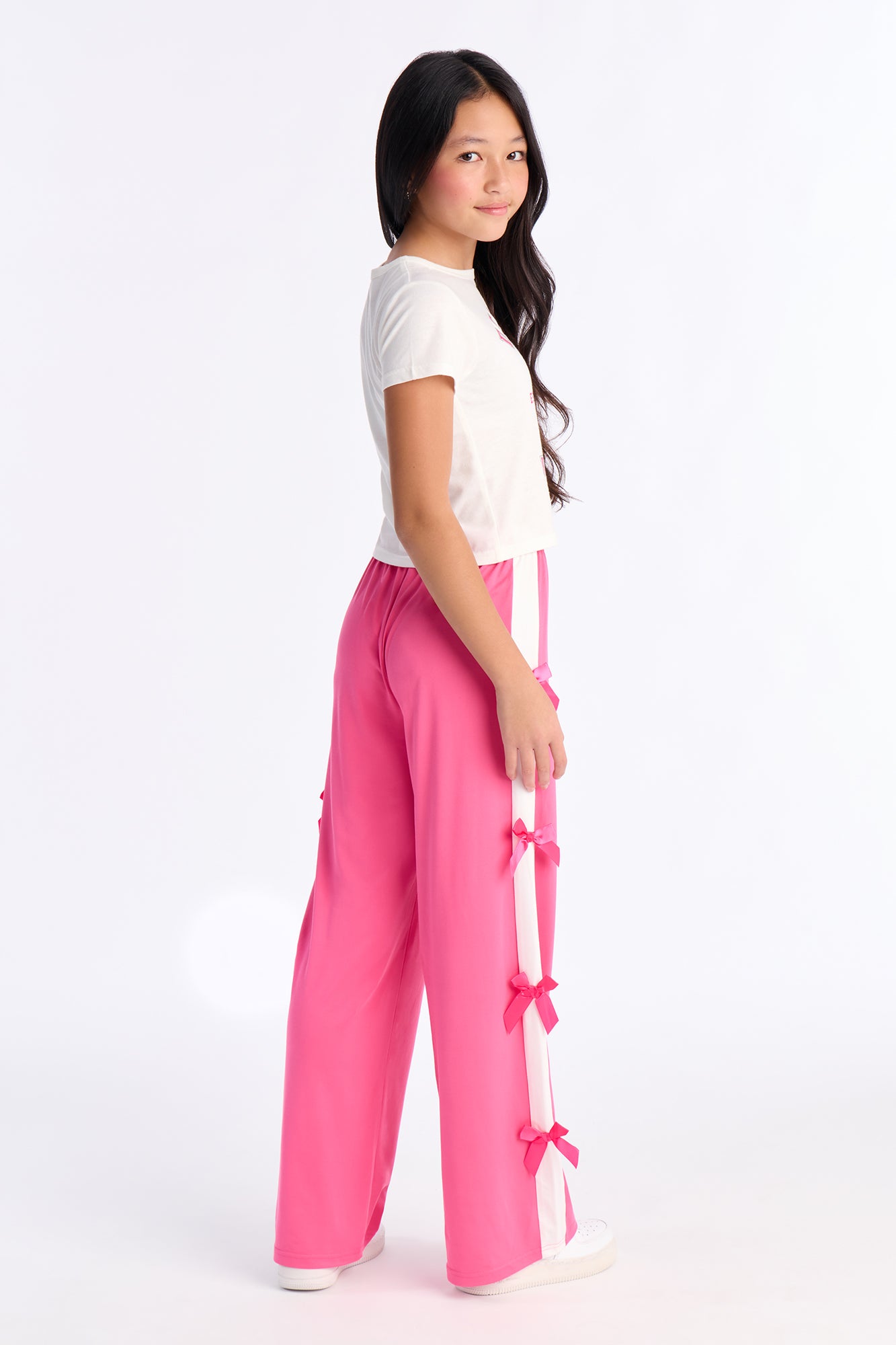 Mini Demure University Pant Set - Pink/combo