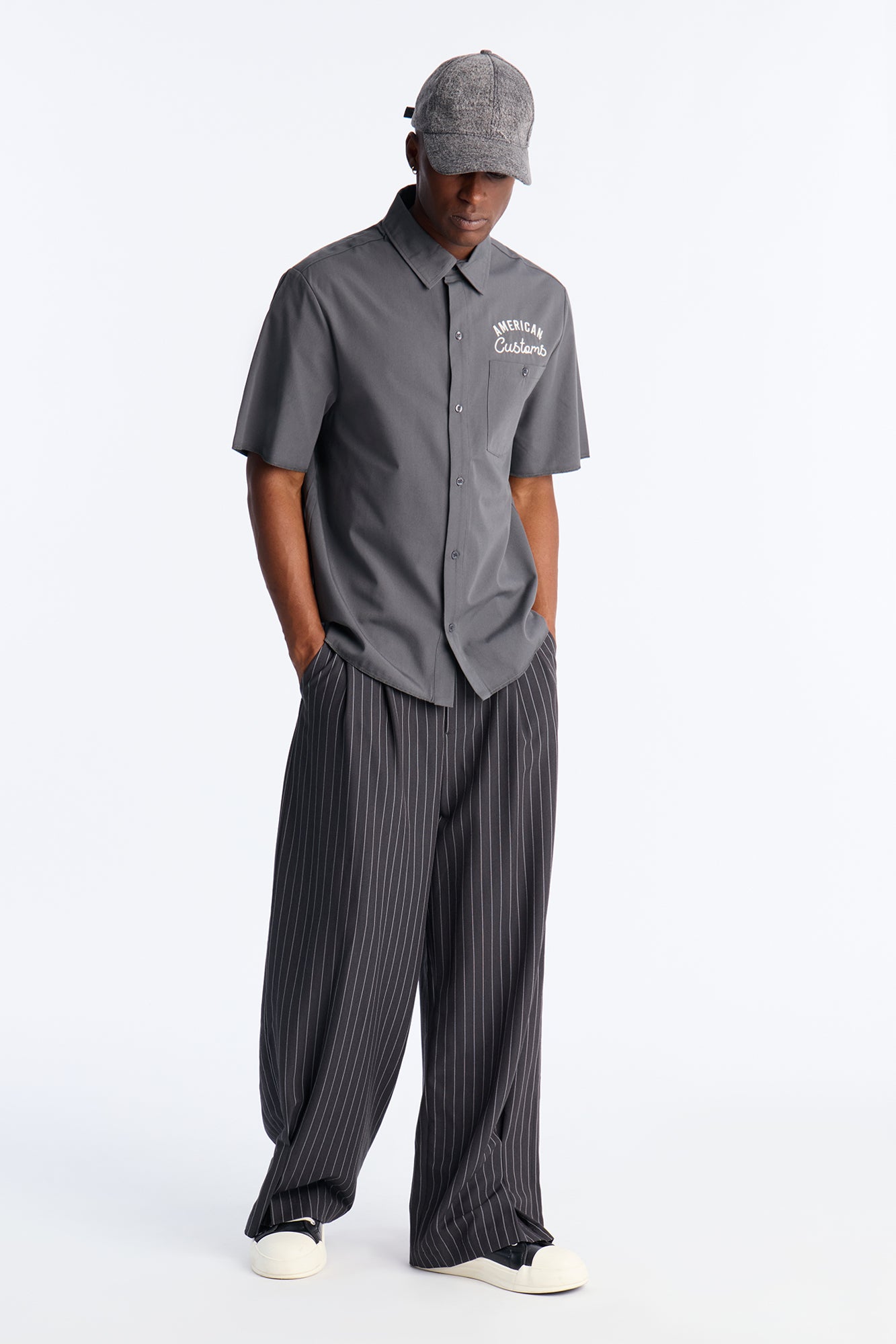 American Customs Mechanic Button Up Shirt - Black