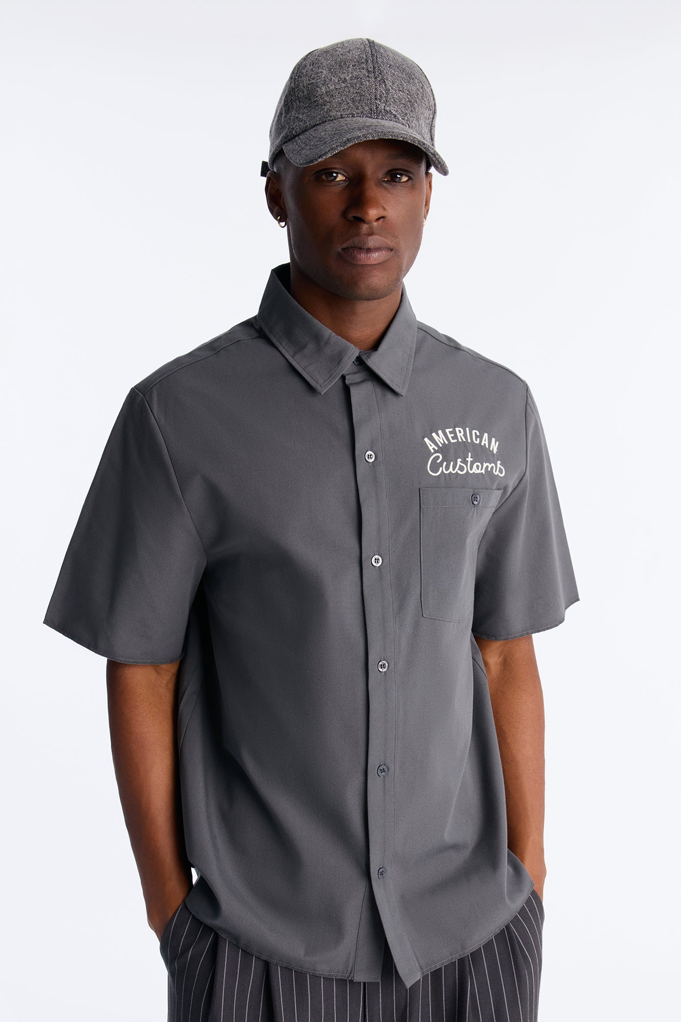 American Customs Mechanic Button Up Shirt - Black