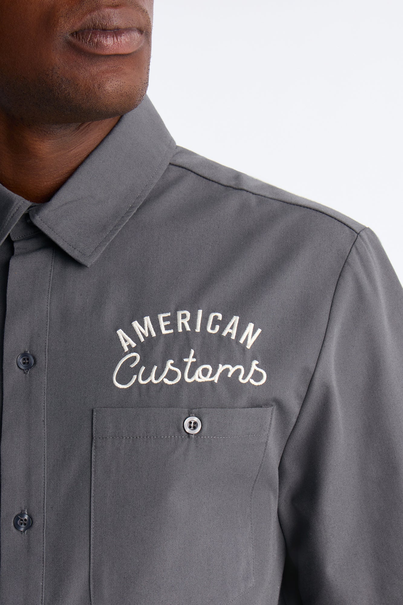 American Customs Mechanic Button Up Shirt - Black
