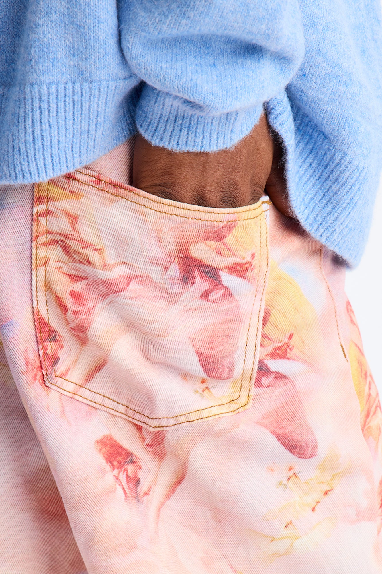 Baggy Angels Within The Clouds Jean - Pink
