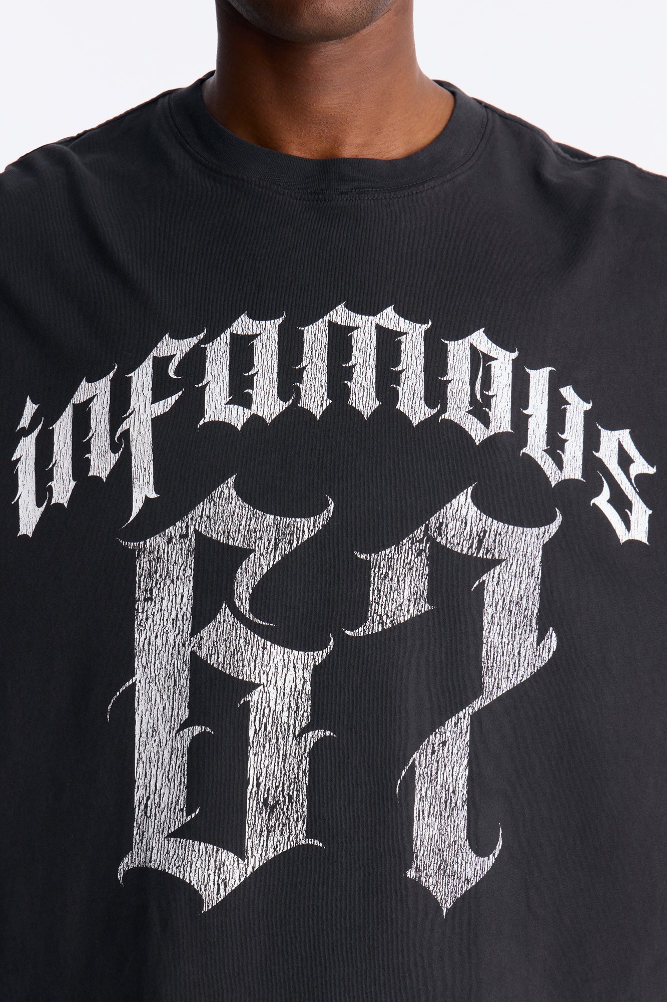 Infamous Team Oversized Short Sleeve Tee - Black Wash