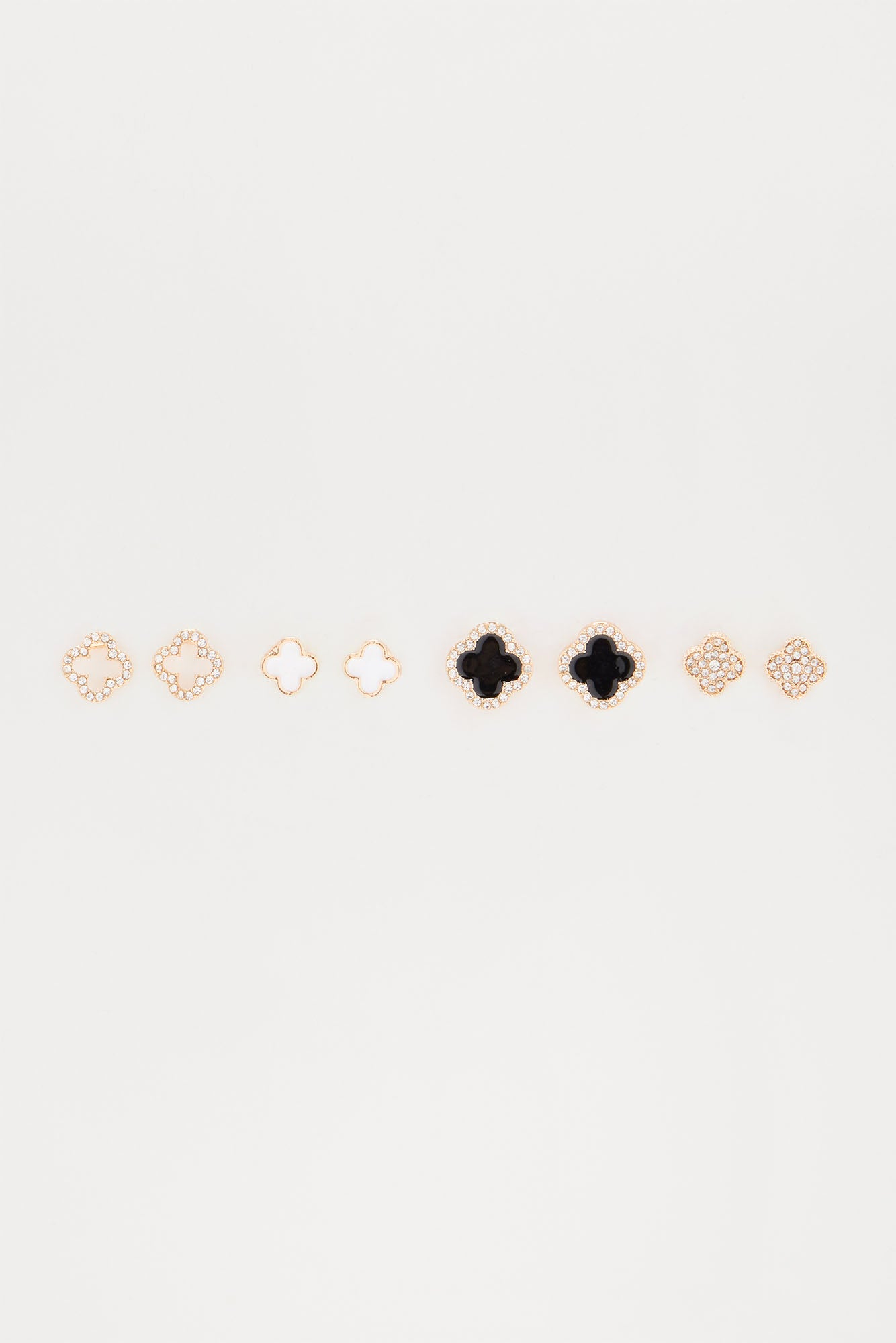 Alix 4 Piece Earring Set - Gold/combo