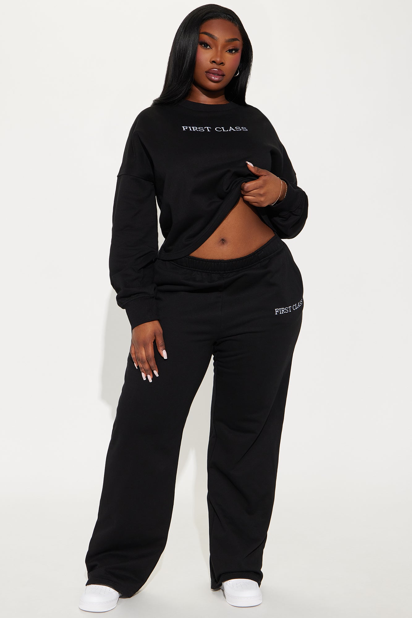 First Class Only Pant Set - Black