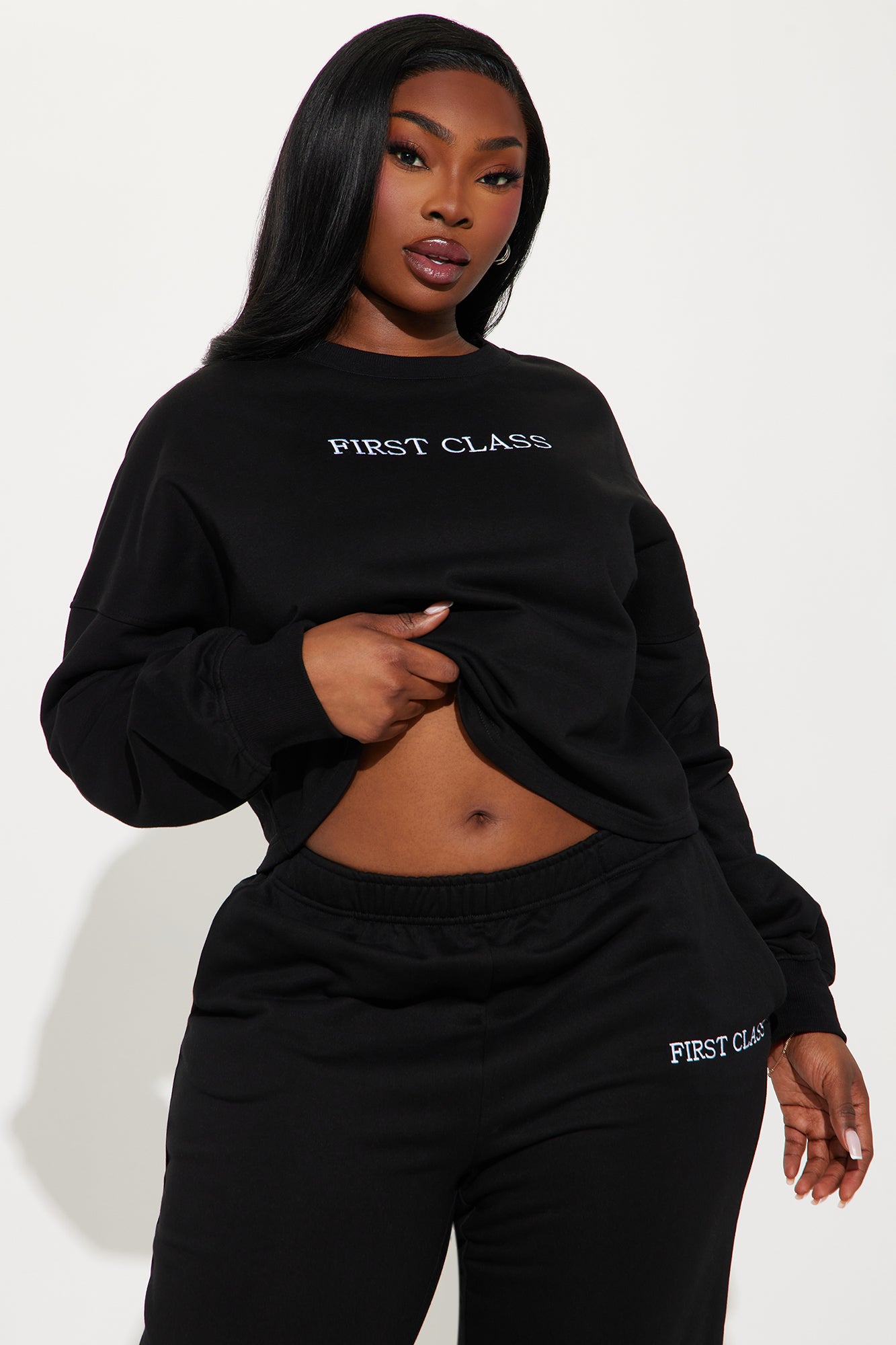 First Class Only Pant Set - Black