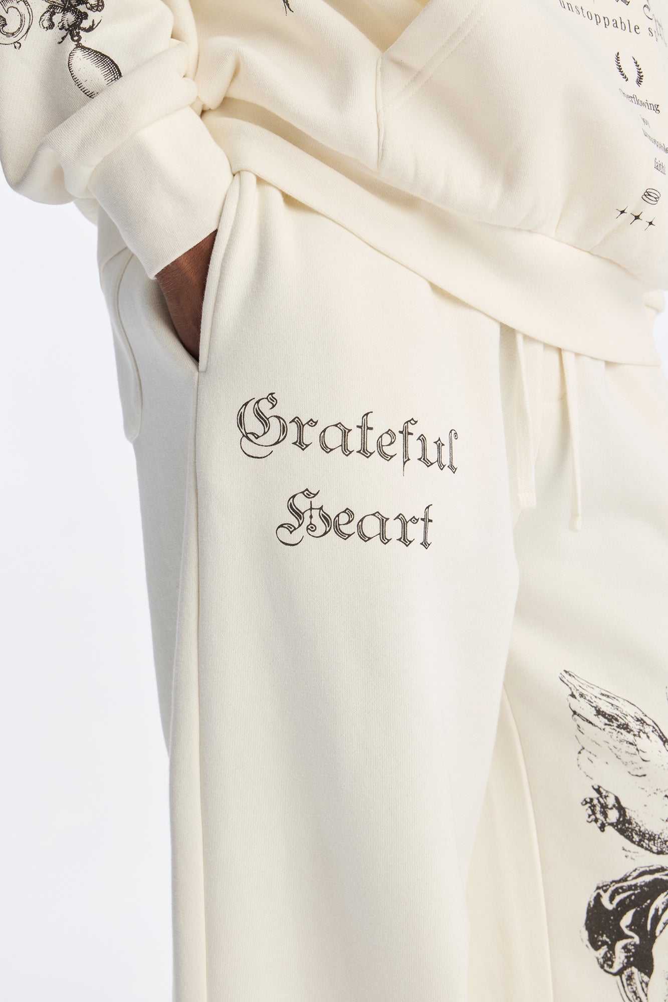 Grateful Heart Sweatpants - Cream