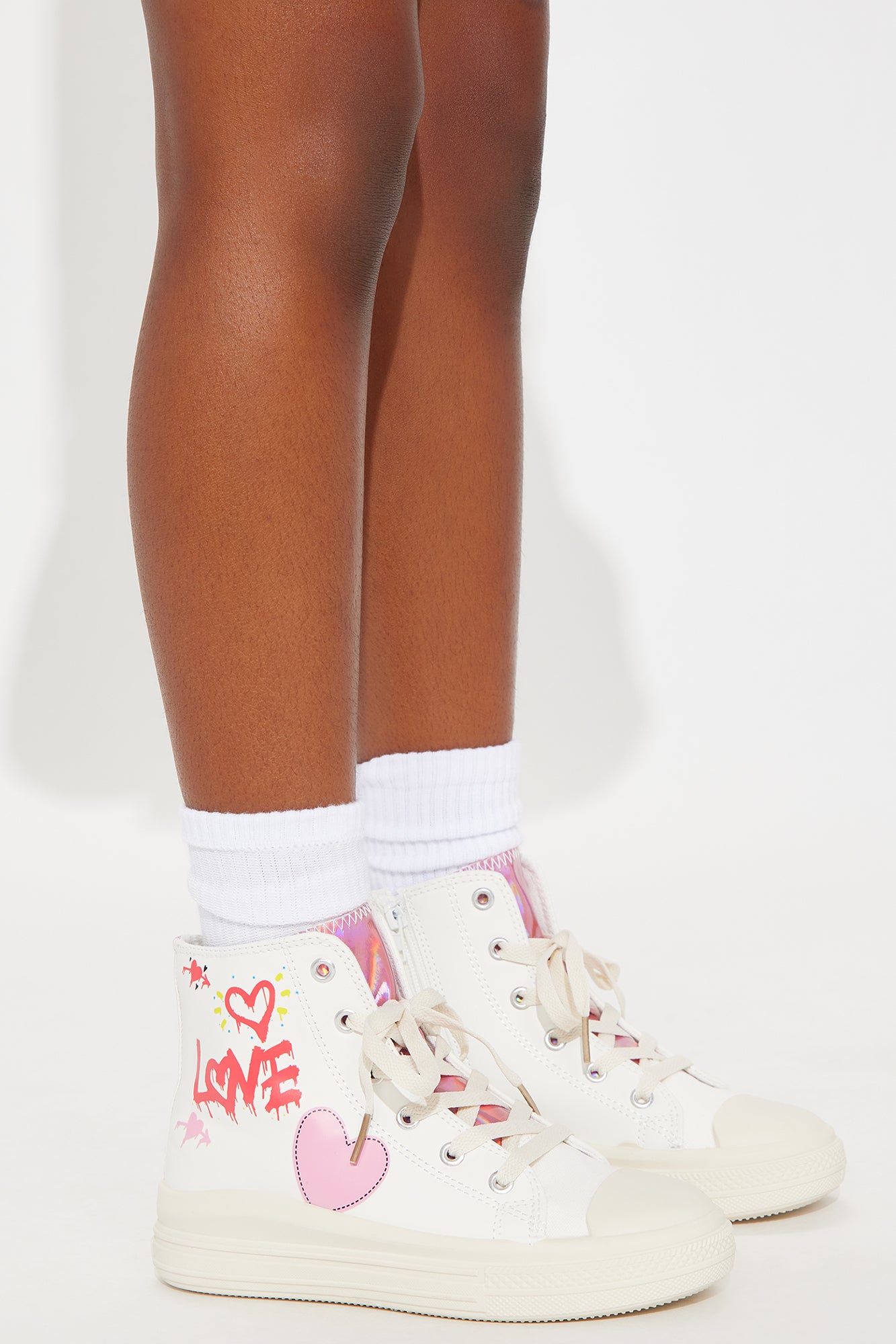 Mini Wendy High Top Sneaker - White