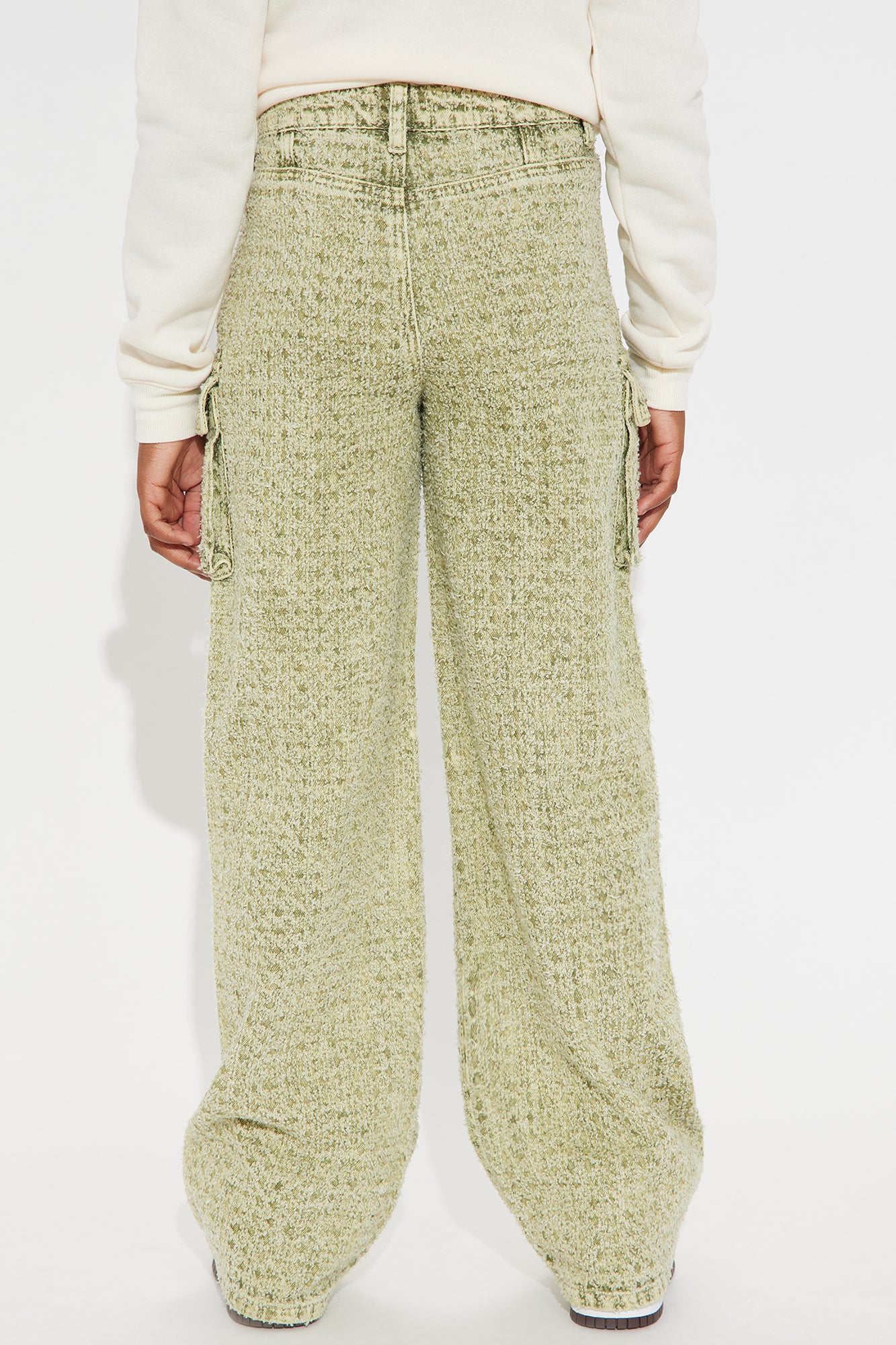 Mini Lily Boucle Cargo Pant - Sage