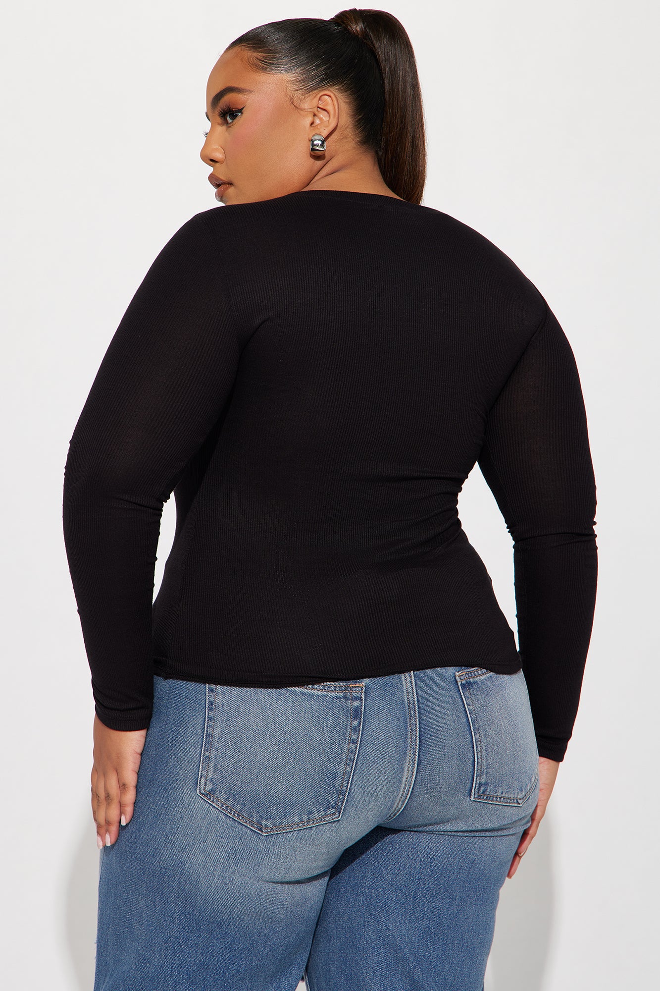 Jesse Ribbed Top - Black