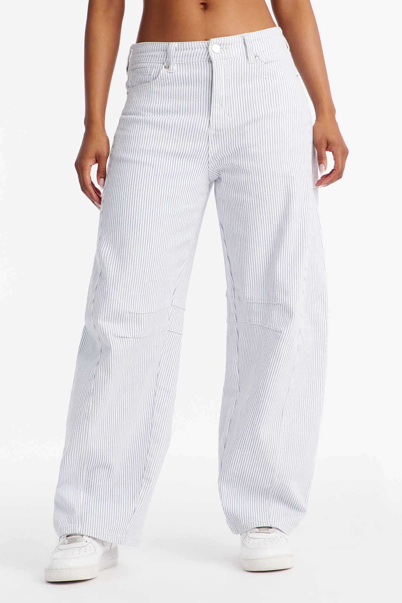 On Shore Hickory Striped Jeans - White/combo