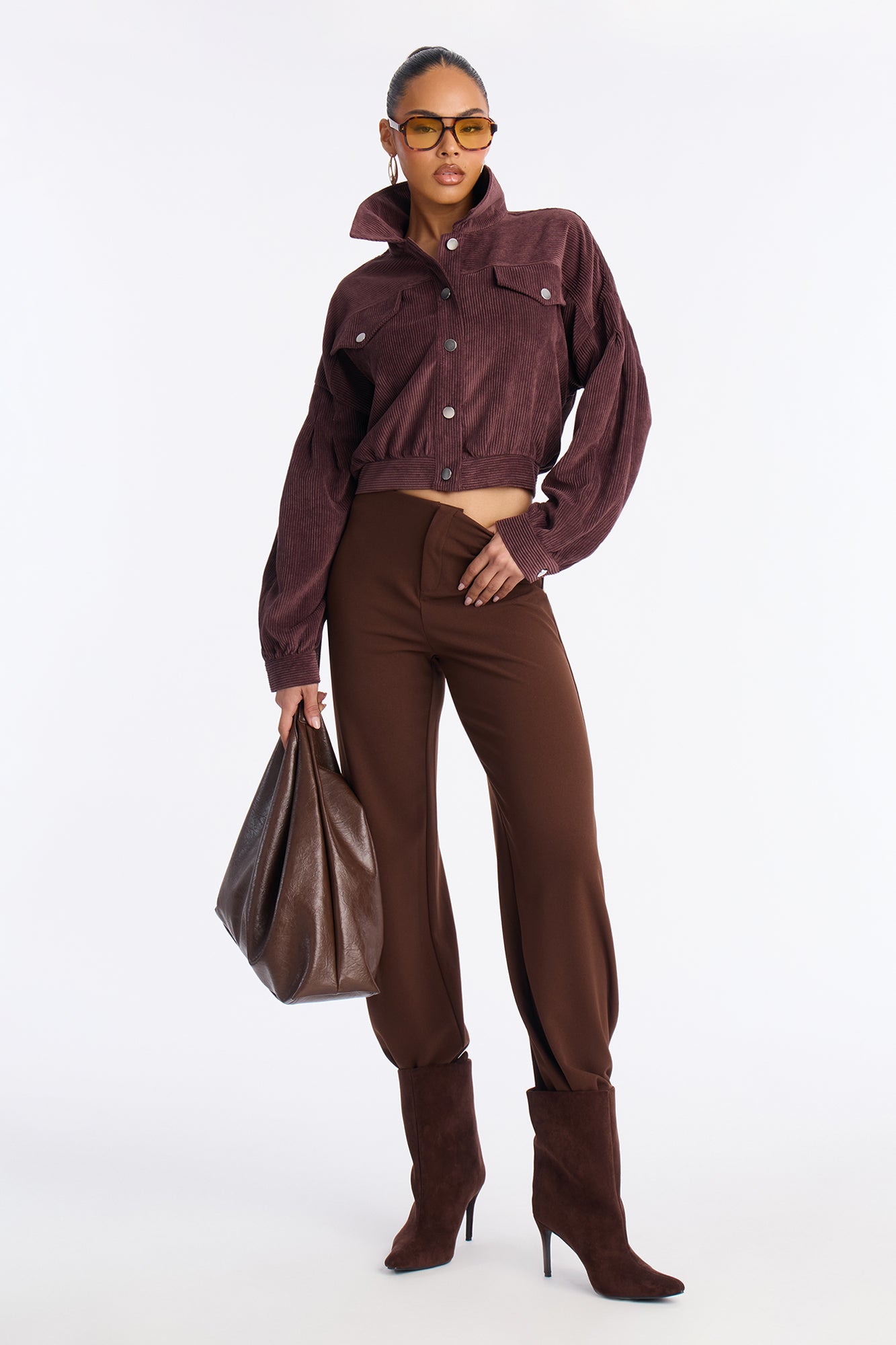 Road Tripping Corduroy Jacket - Brown