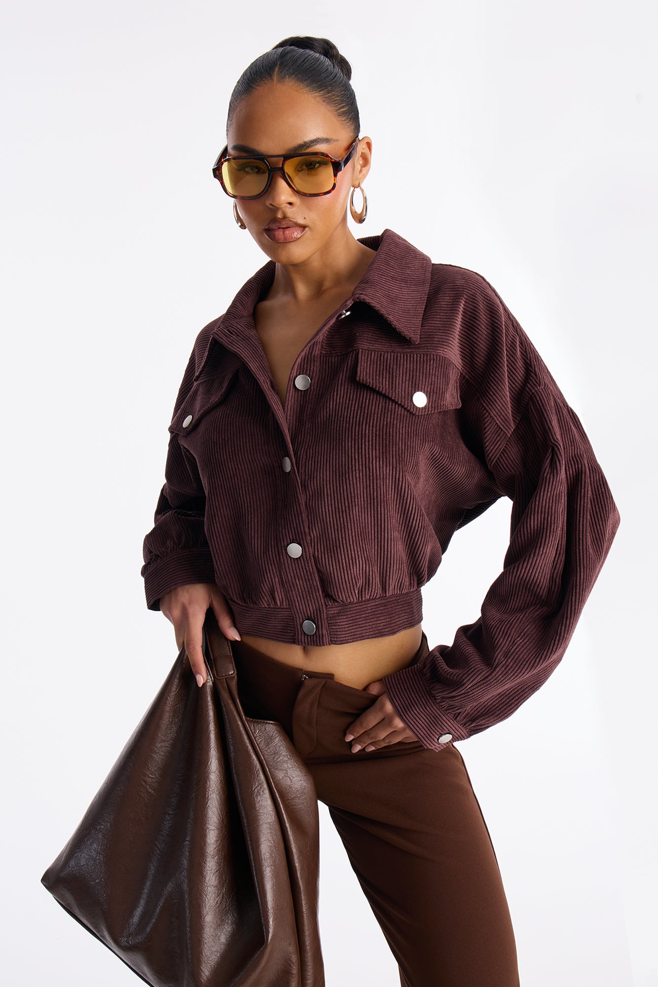 Road Tripping Corduroy Jacket - Brown