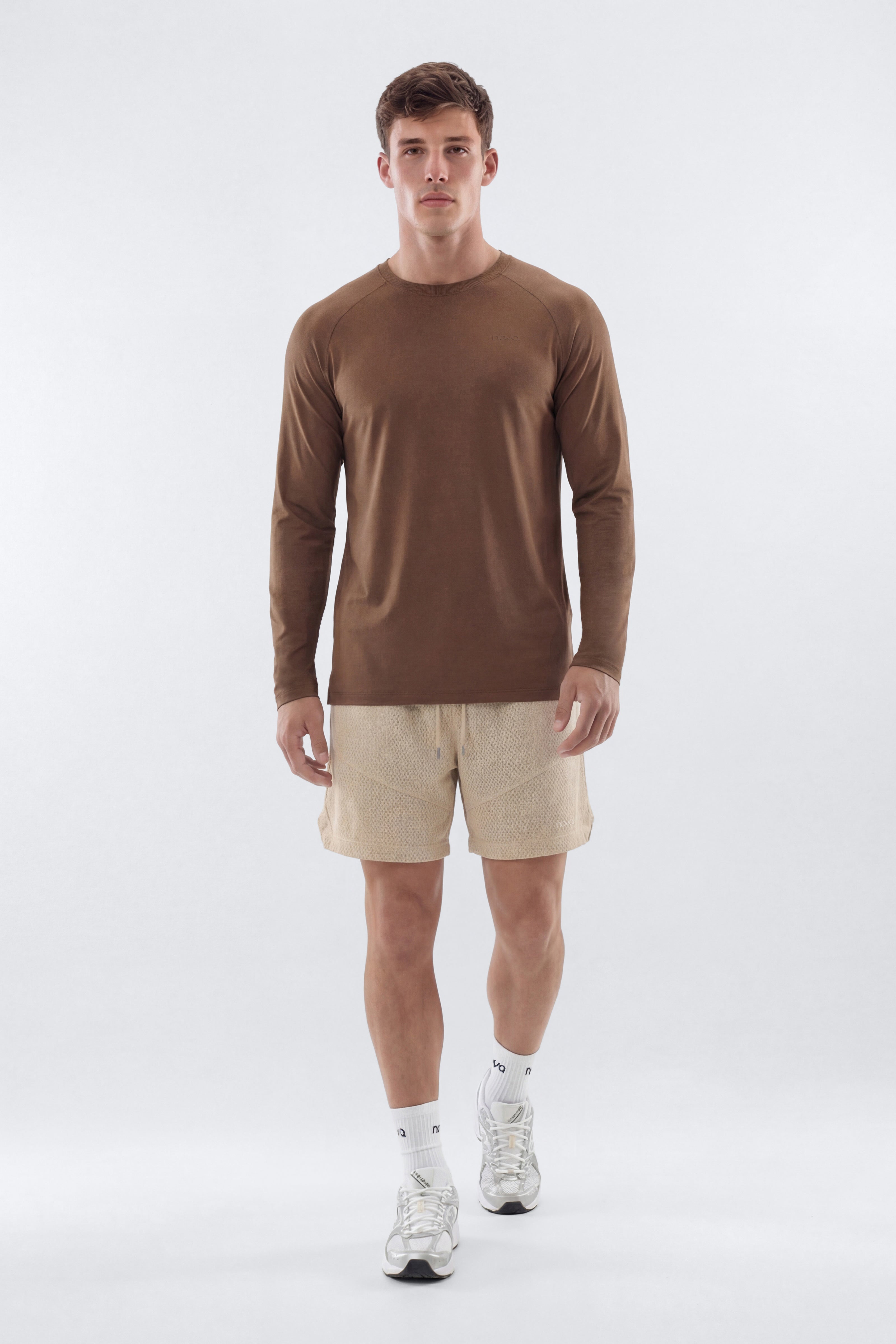 HexTech™ Long Sleeve Active Top - Brown