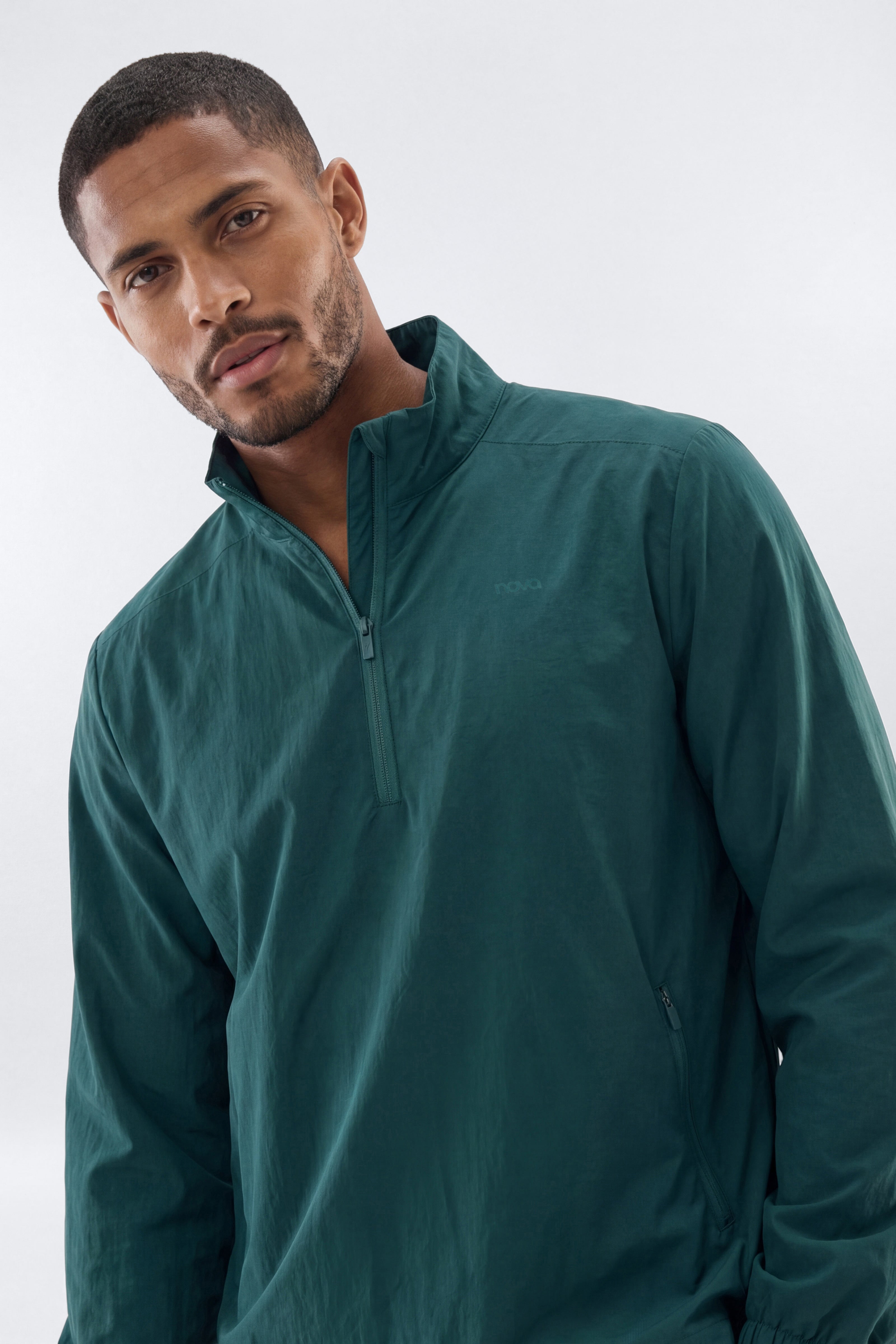 CoreNylon Half Zip Jacket - Hunter Green