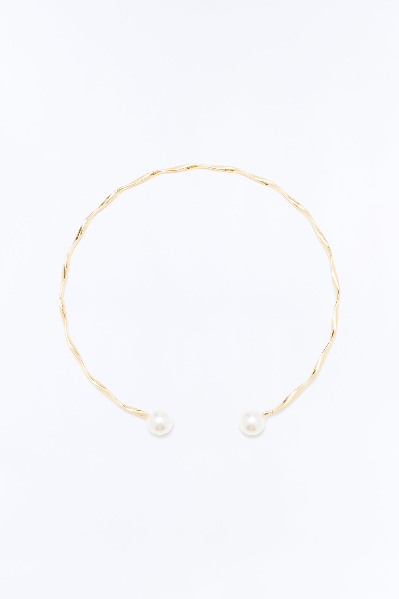 No Contact Pearl Choker - Gold