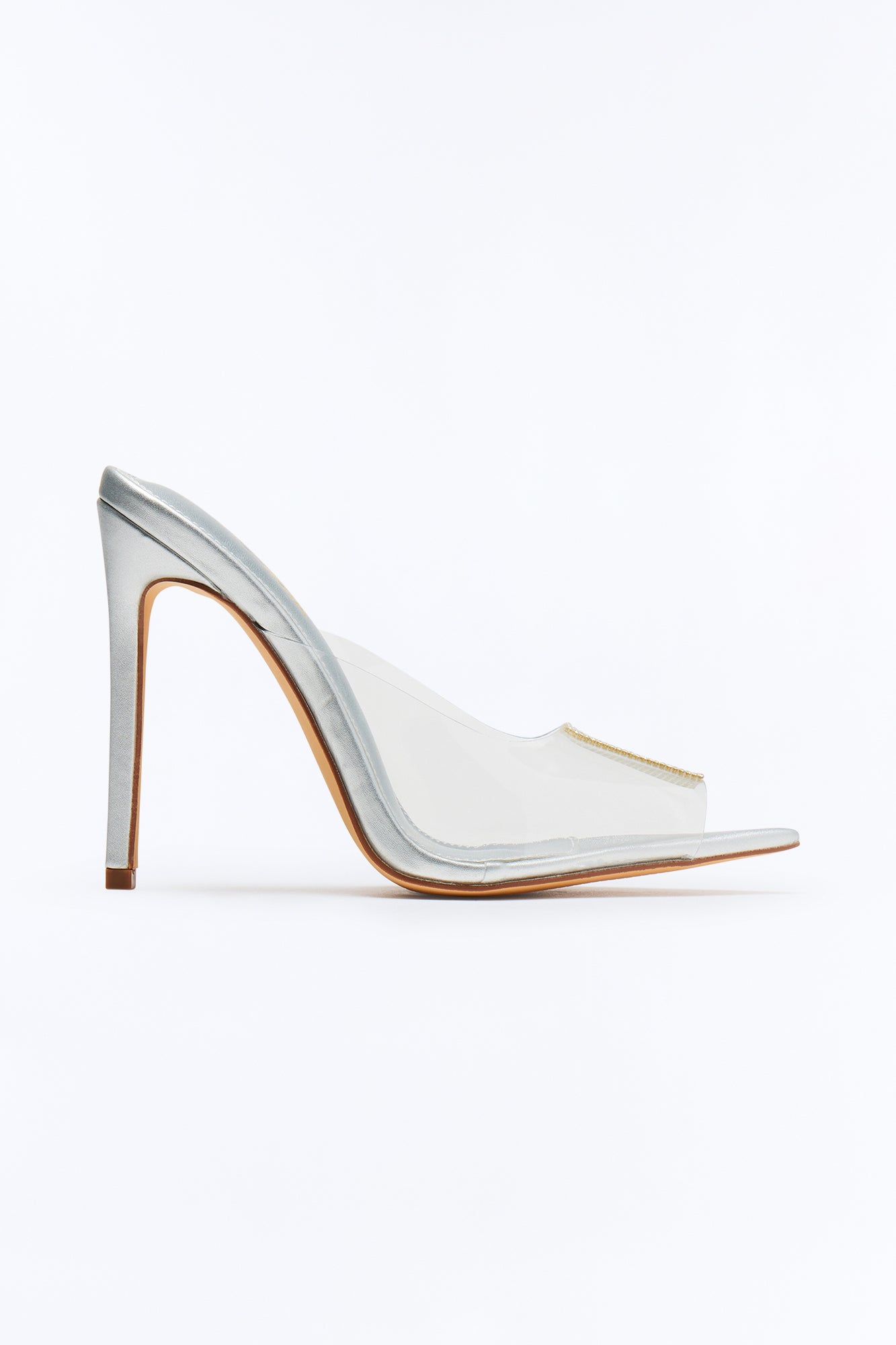 Champagne Nights Clear Heels - Silver