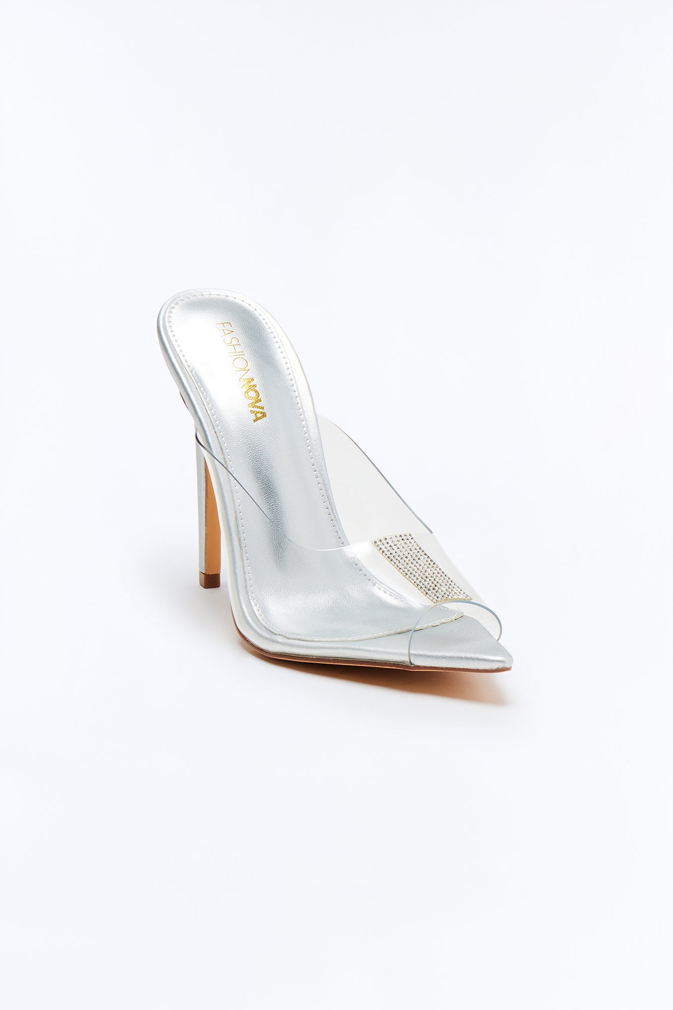 Champagne Nights Clear Heels - Silver