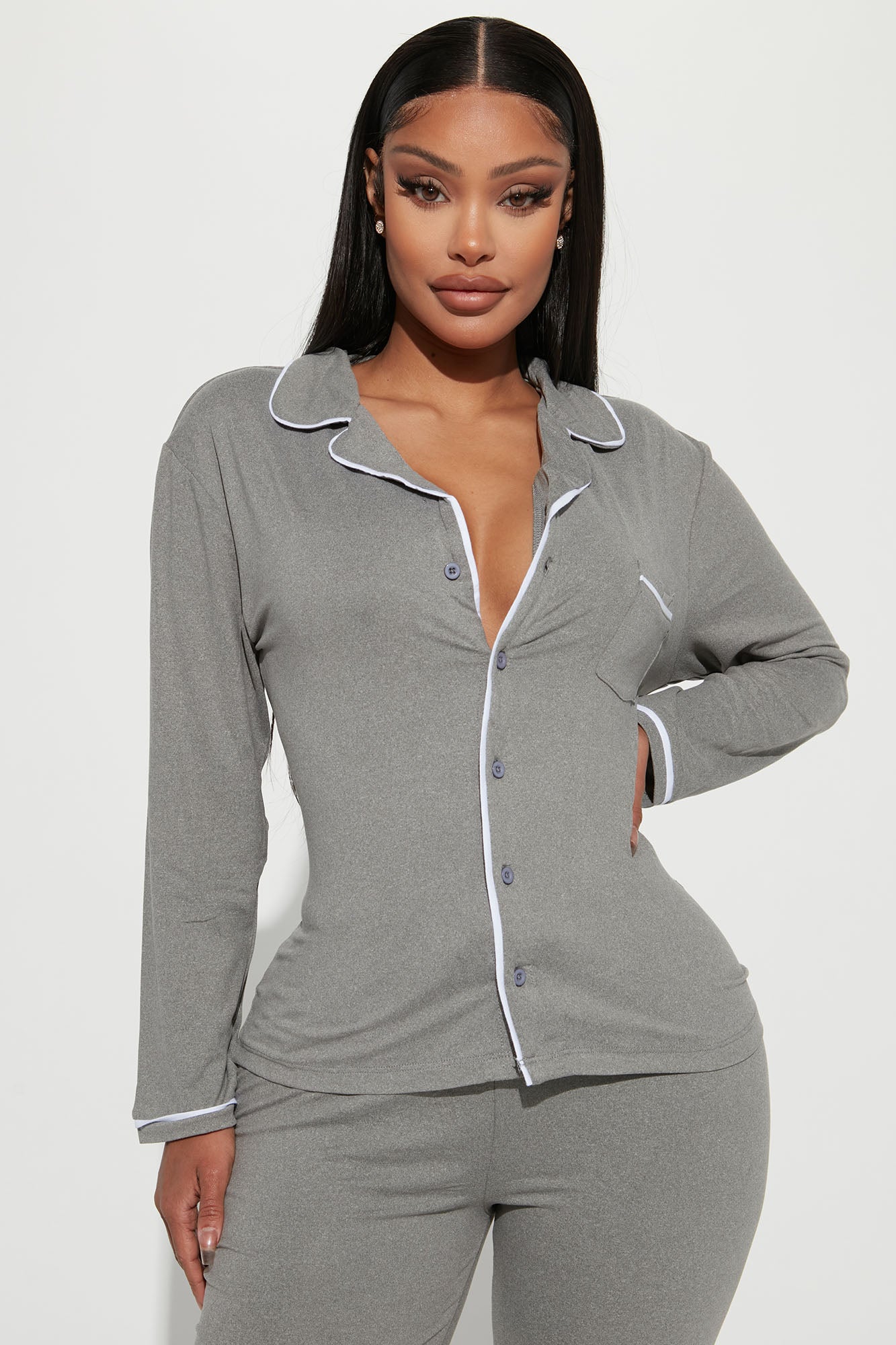 Relax With Me PJ Pant Set - Heather Grey