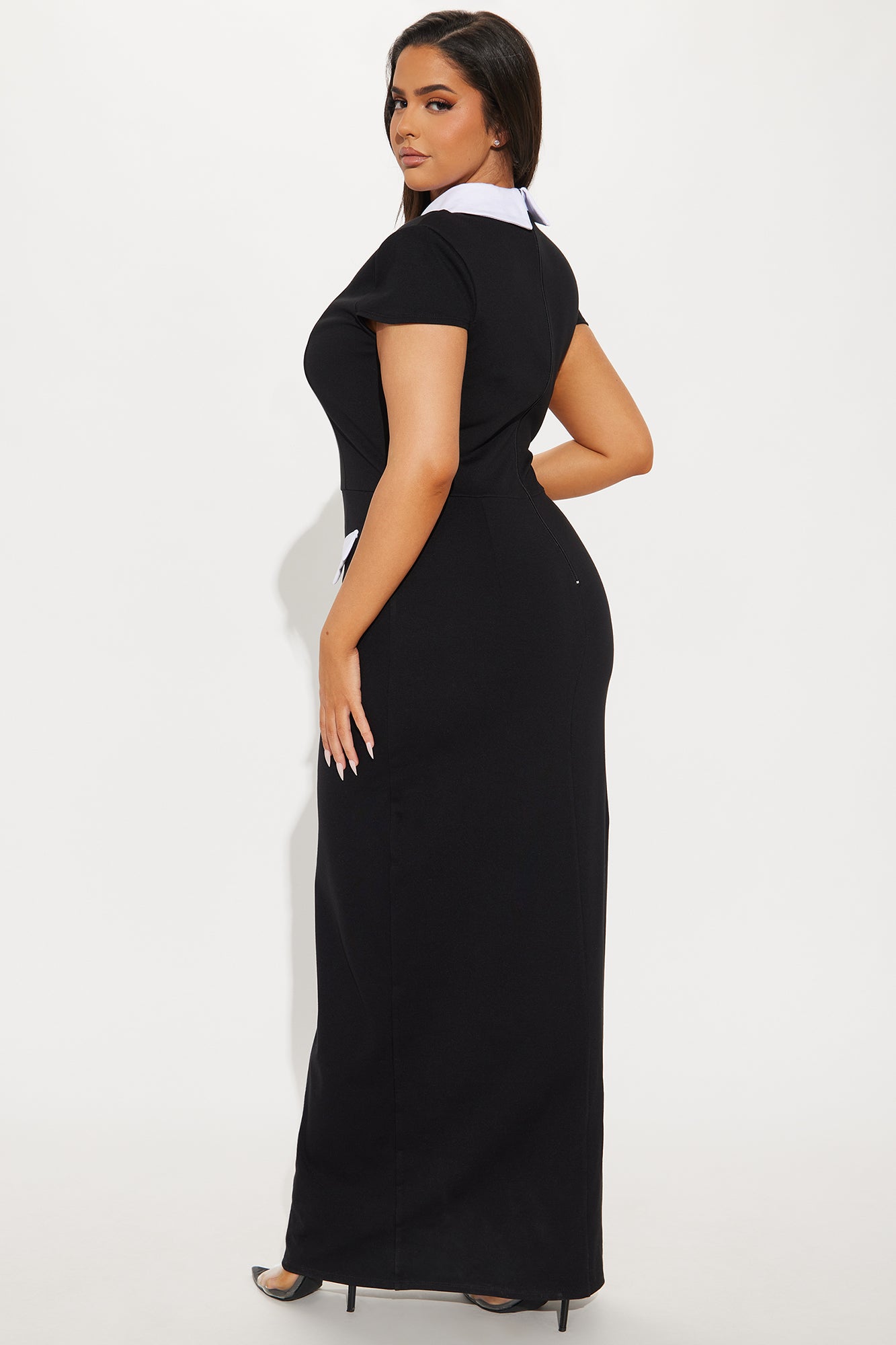 All Business Ponte Maxi Dress - Black/White