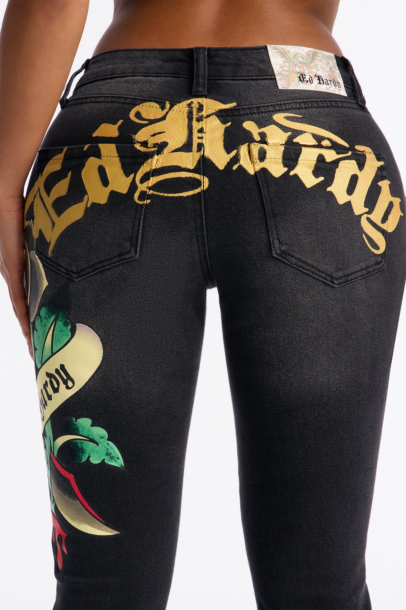 Ed Hardy Hello Sailor Bootcut Jeans - Dark Grey