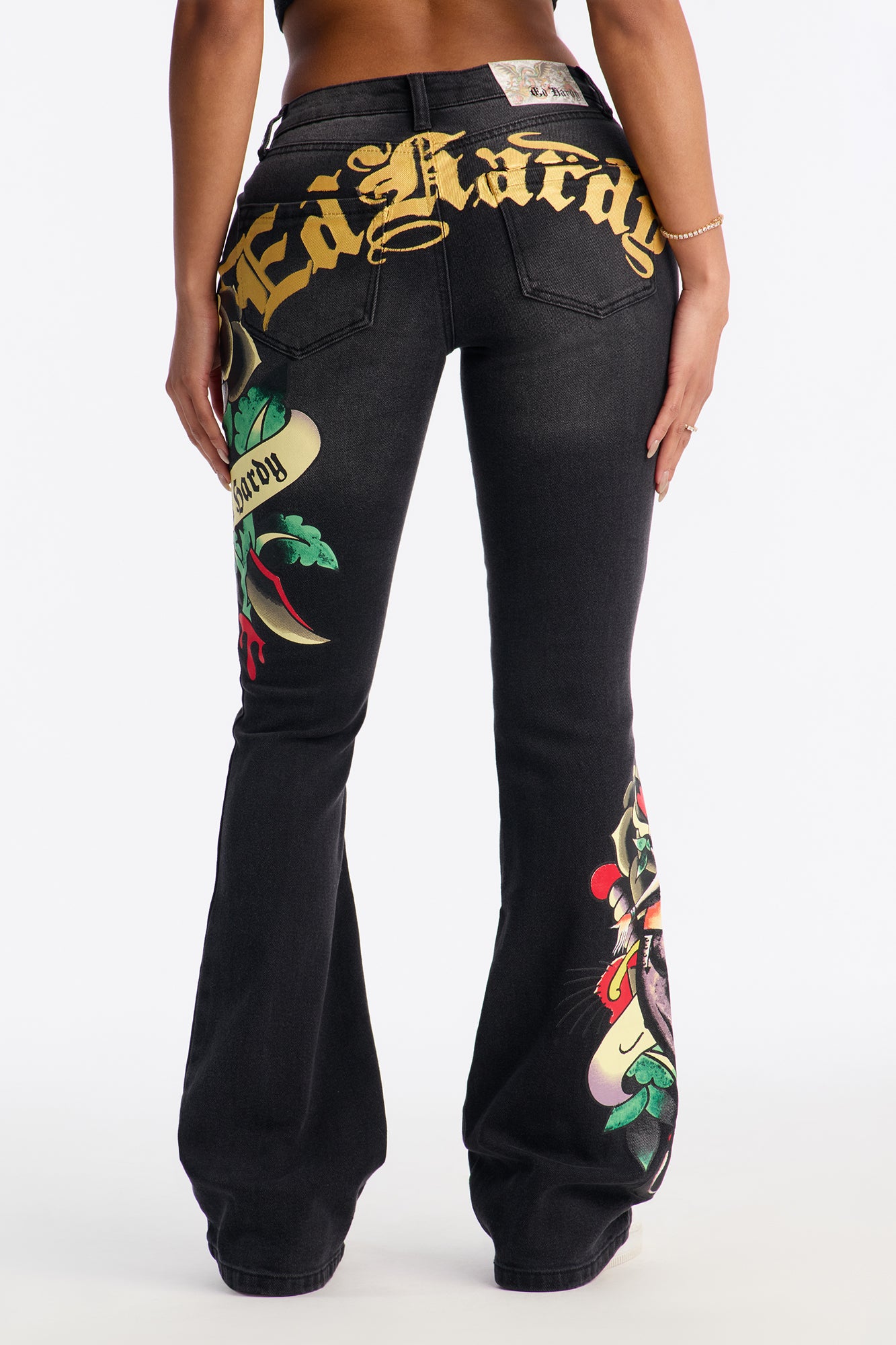 Ed Hardy Hello Sailor Bootcut Jeans - Dark Grey