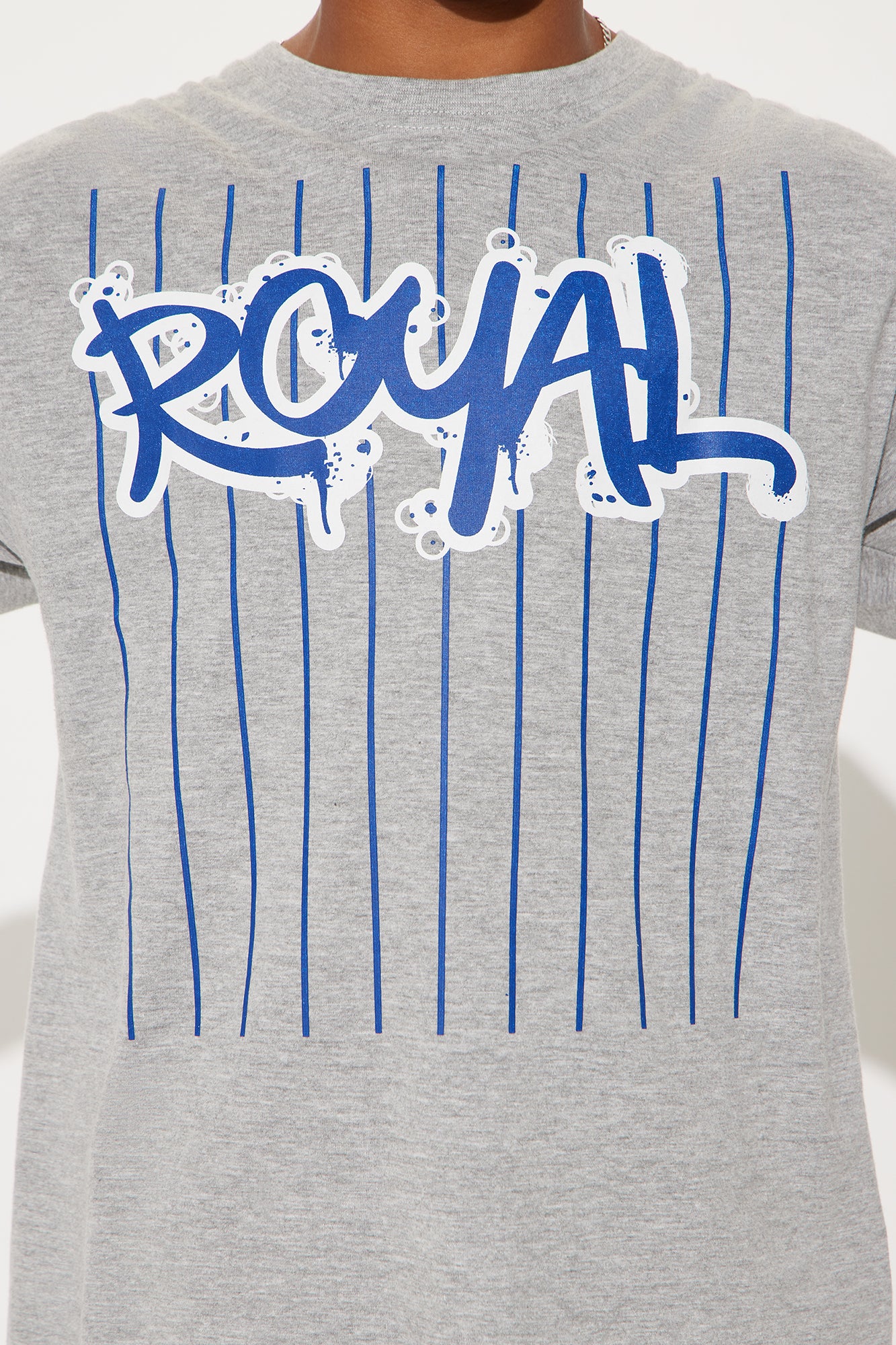 Mini He's Royal T-Shirt - Heather Grey