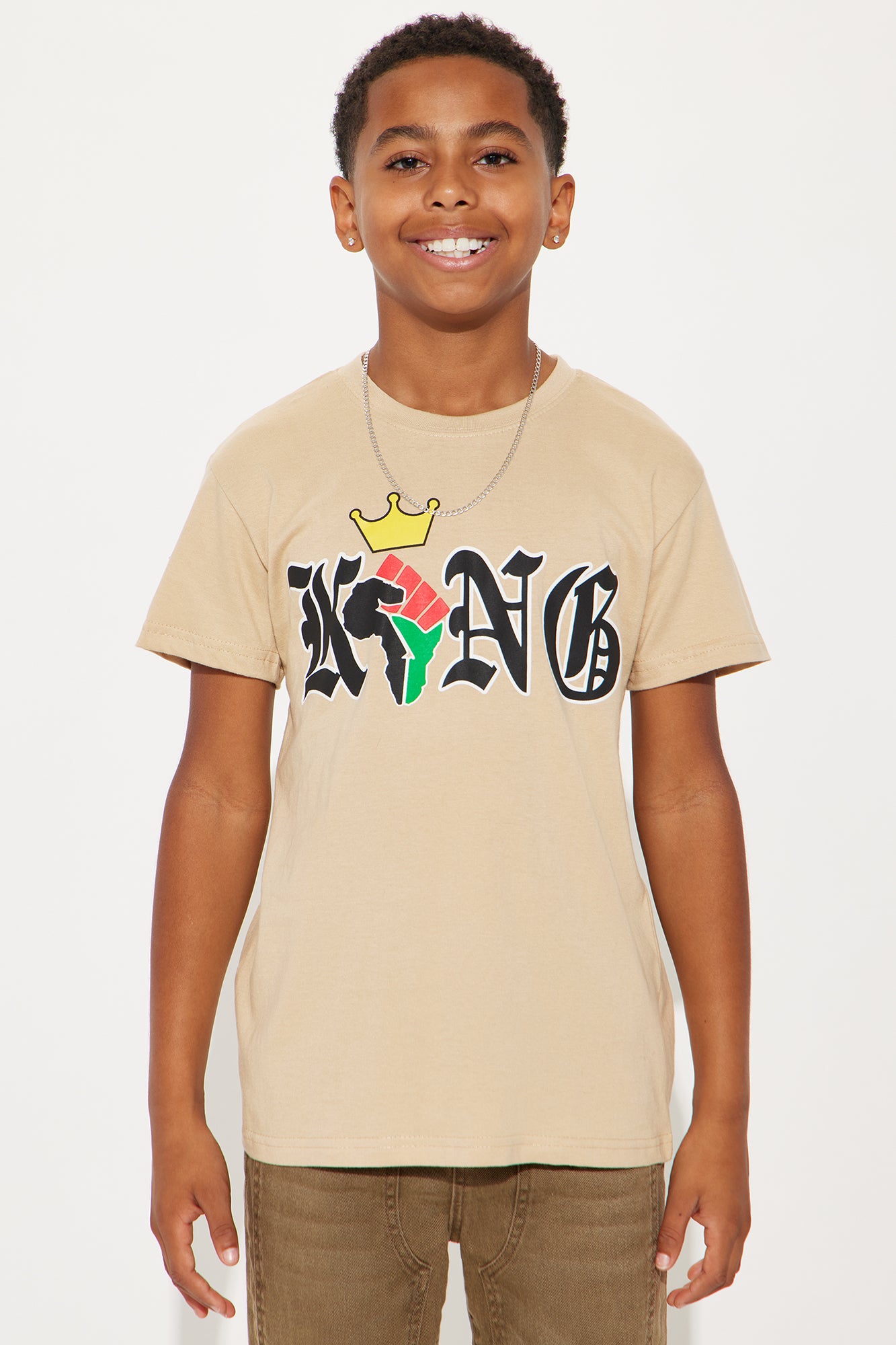 Mini African King T-Shirt - Sand