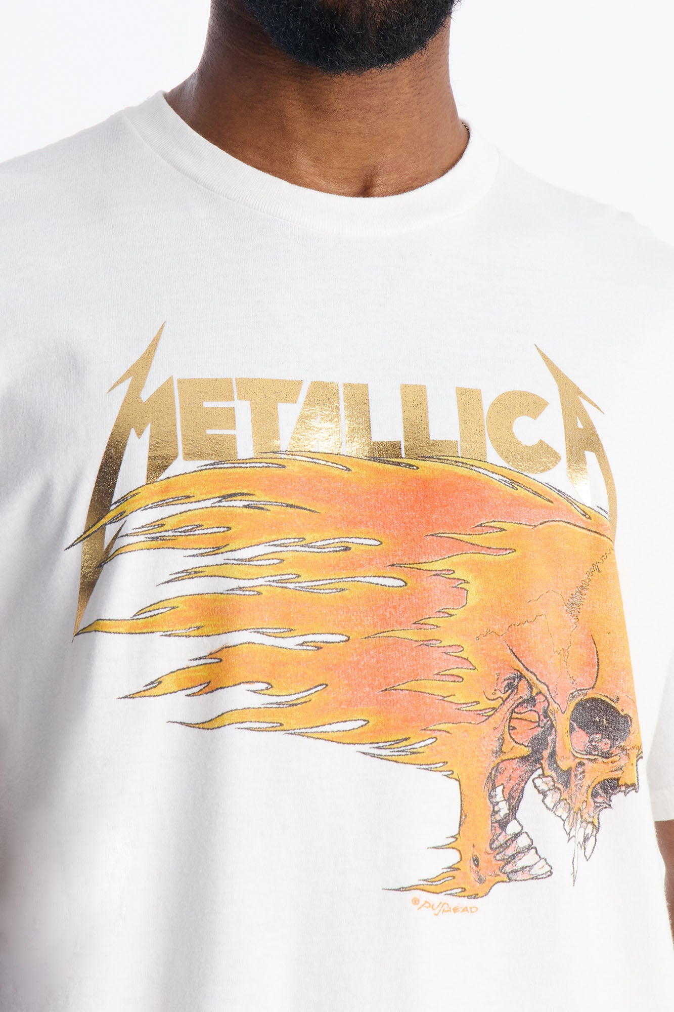 Metallica Summer Of '94 Foil Print Short Sleeve Tee - White