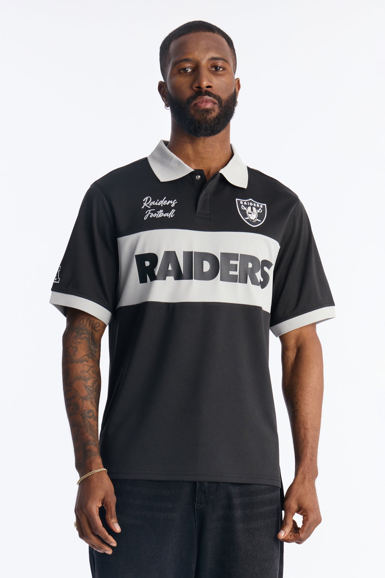 Raiders Soccer Polo - Black