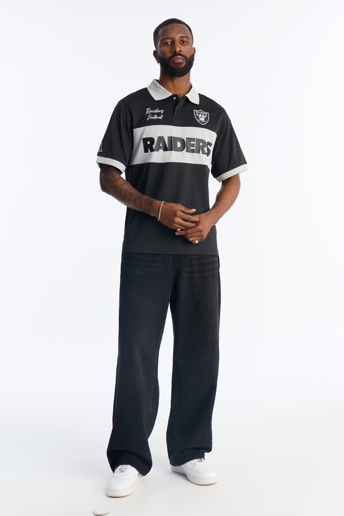 Raiders Soccer Polo - Black