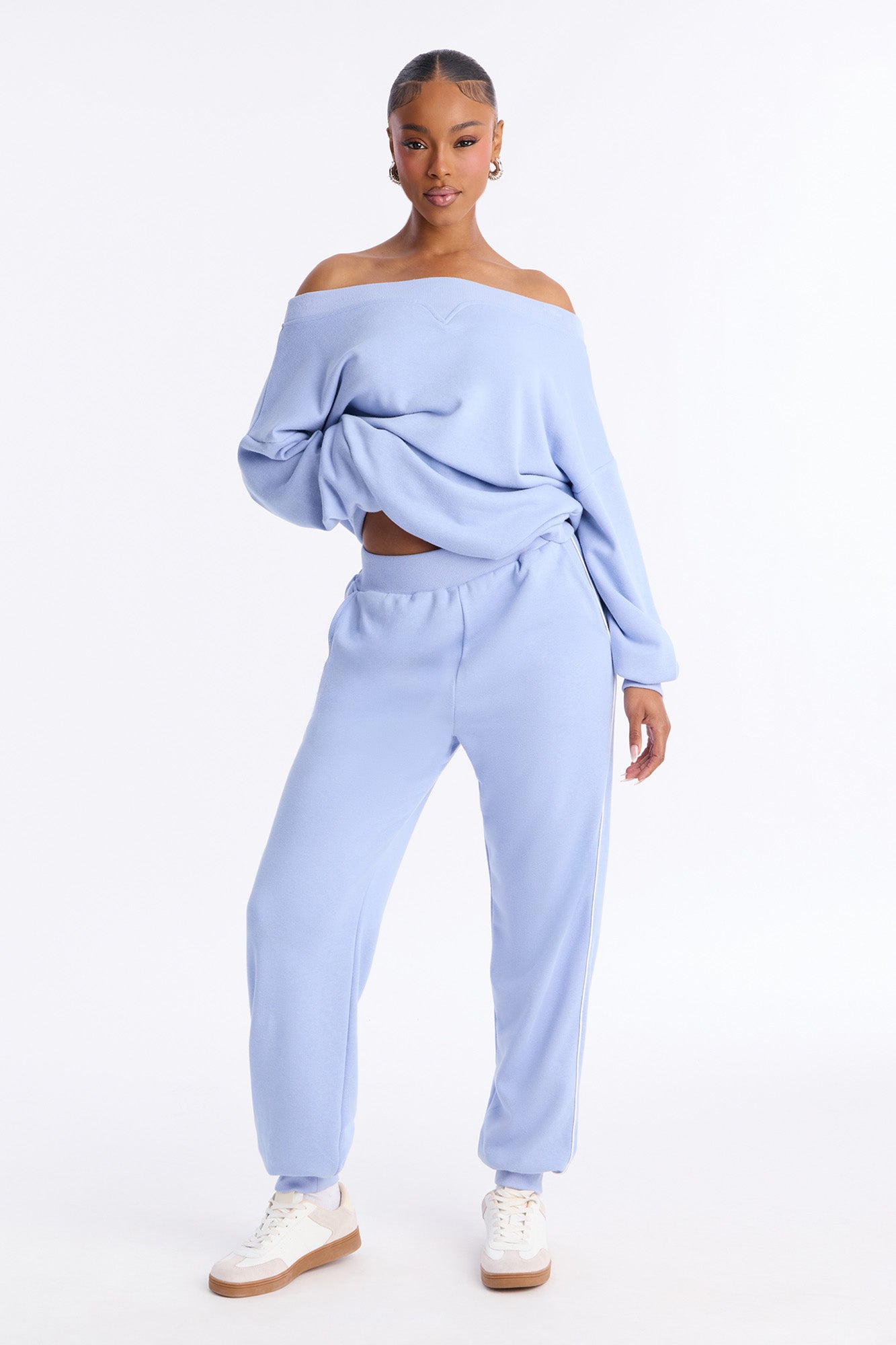 Olivia Fleece Jogger Pants - Periwinkle