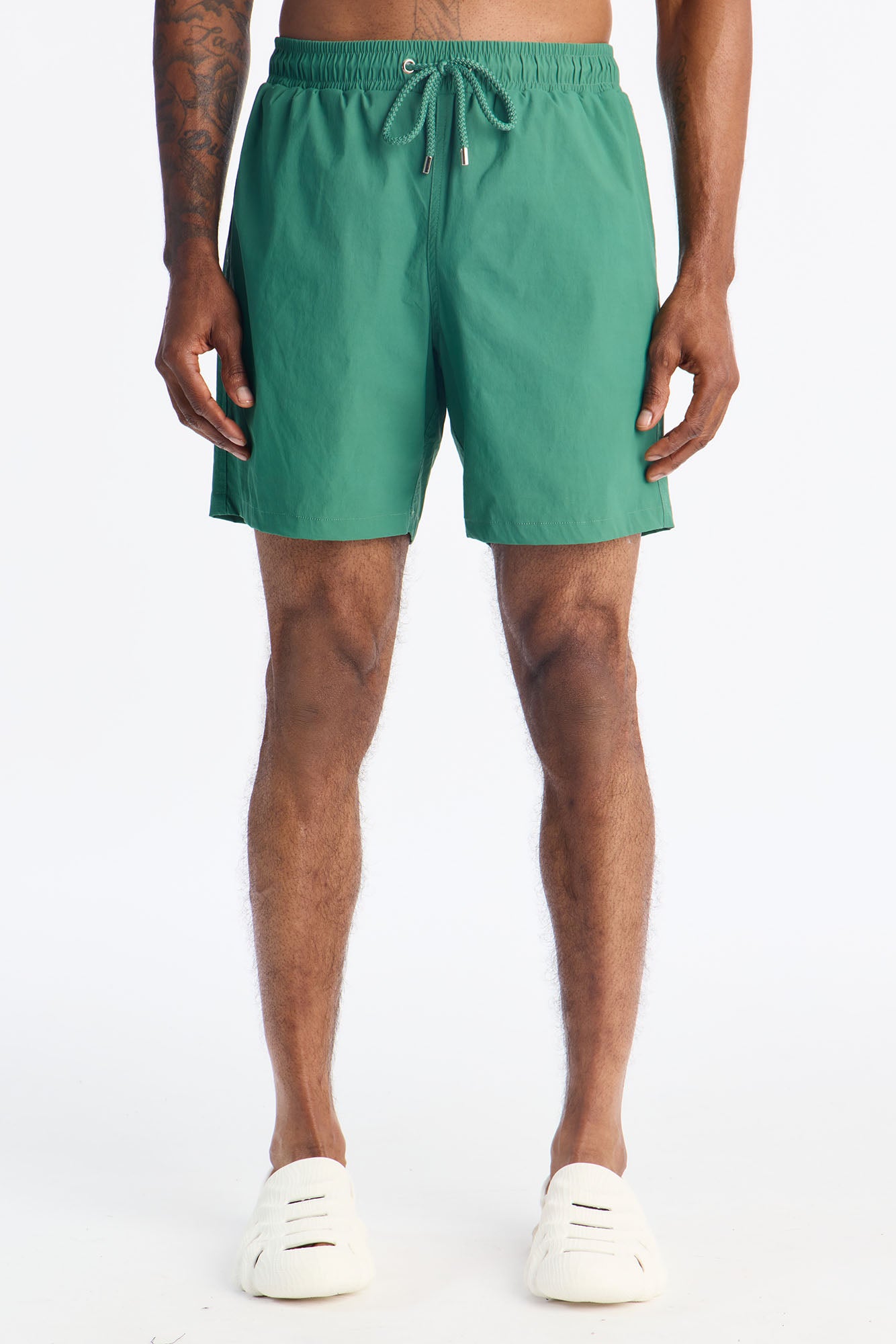 Montez Stretch Swim Trunk 7″ - Hunter Green