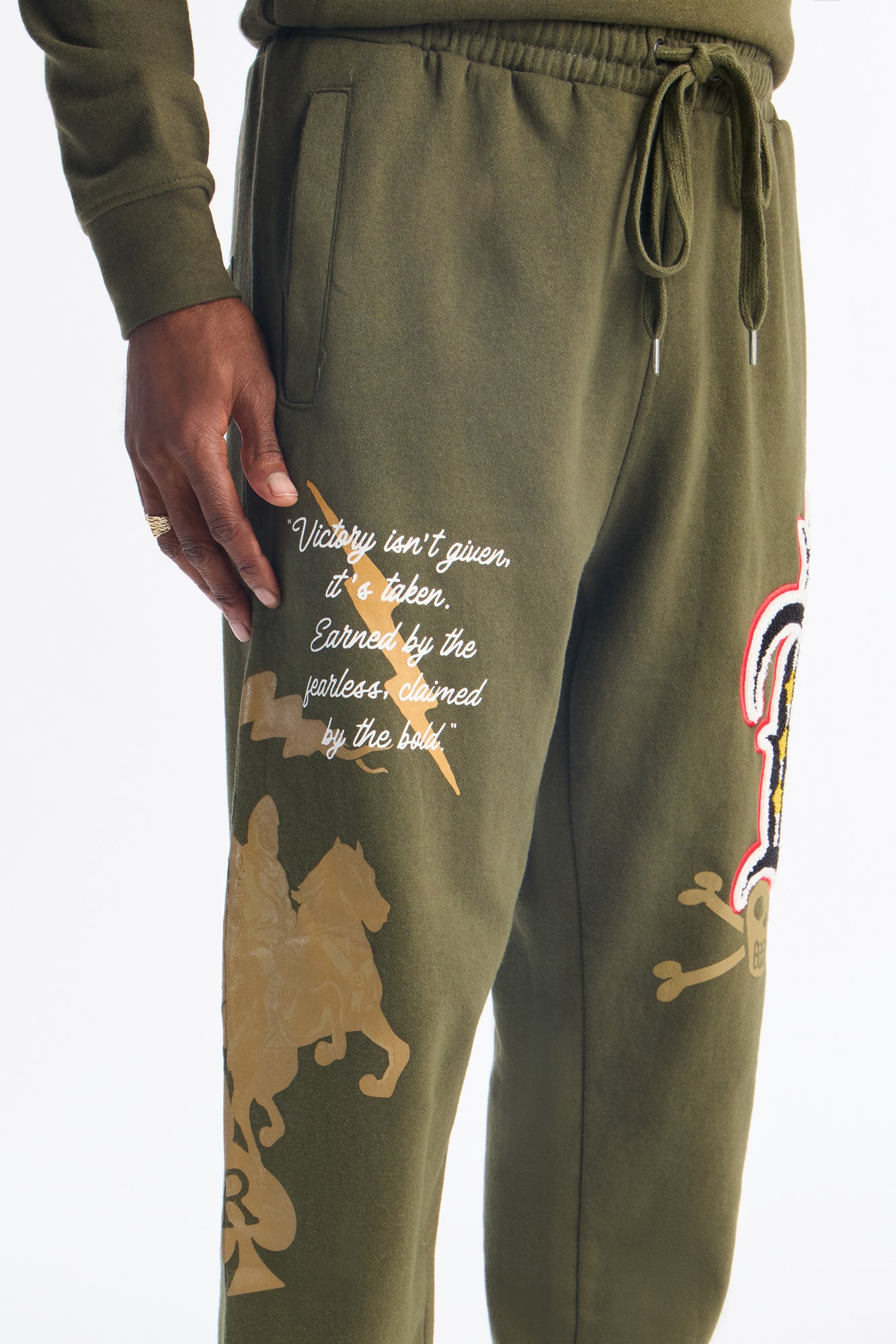 Self Made Champion Patch Sweatpants - Green
