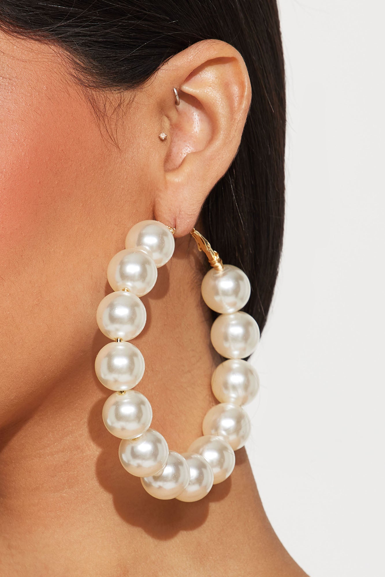 New Style Hoop Earrings - White