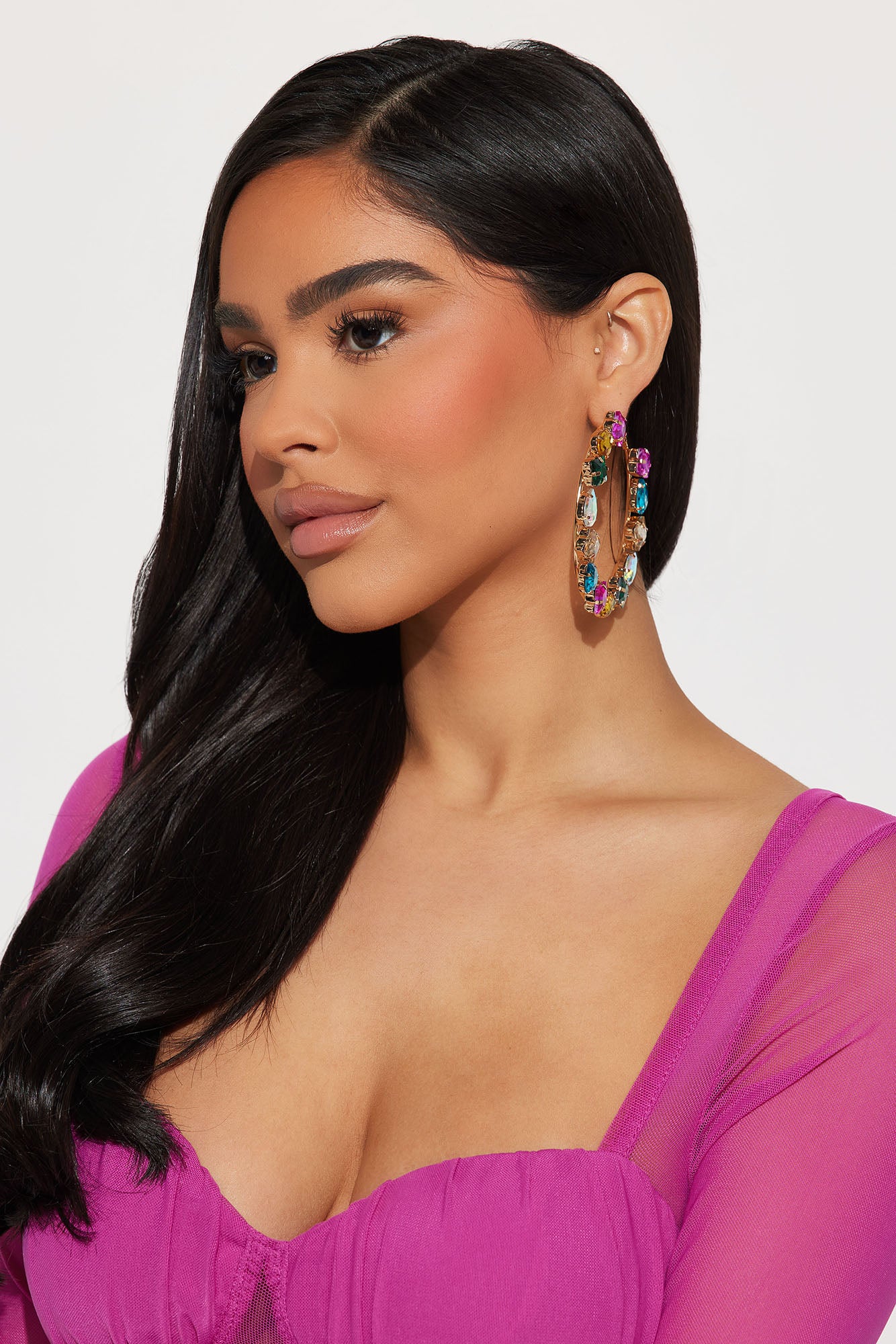 So So There Hoop Earrings - Gold/Multi