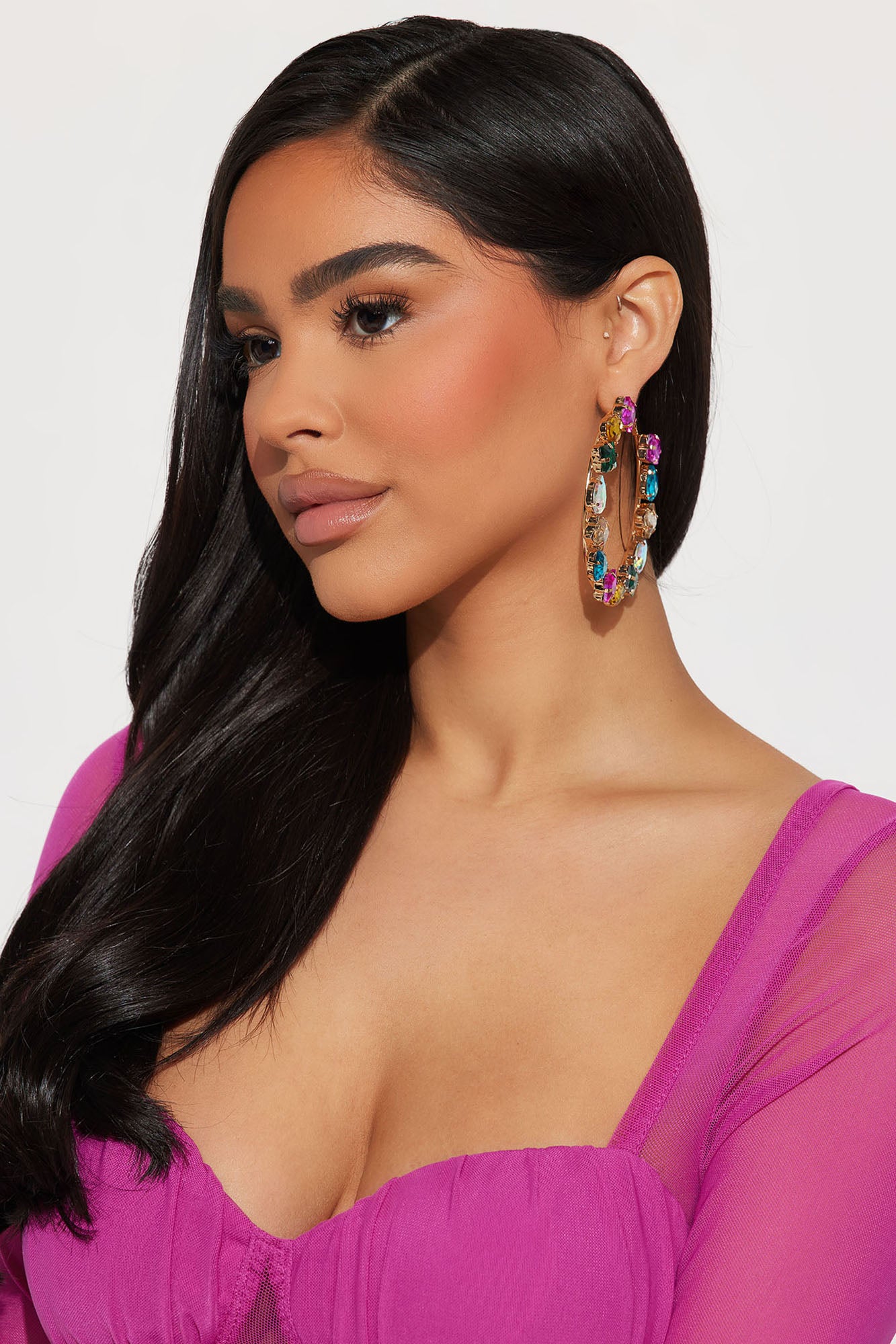 So So There Hoop Earrings - Gold/Multi