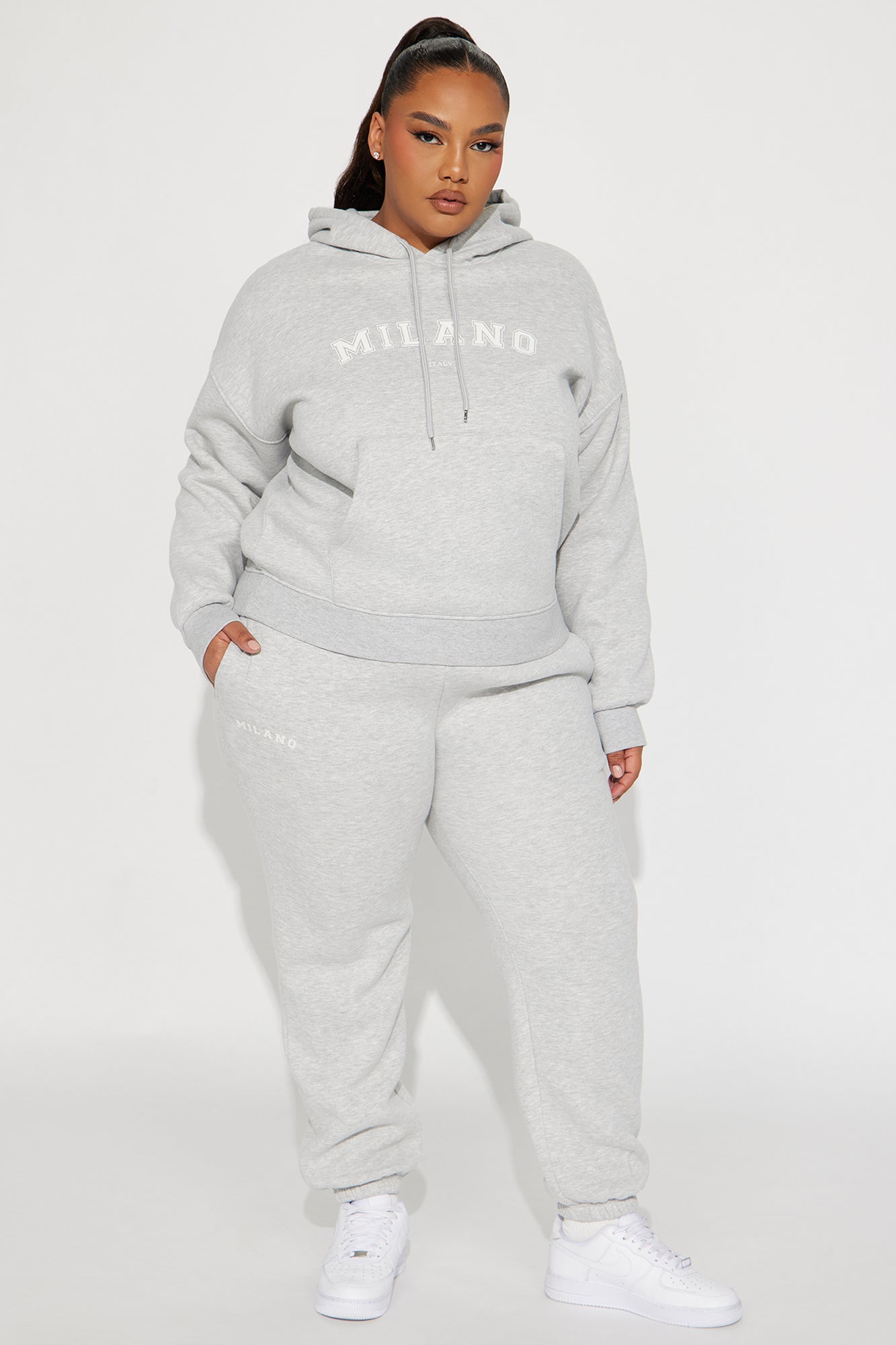 Milano Sweatpant Set - Heathered Grey