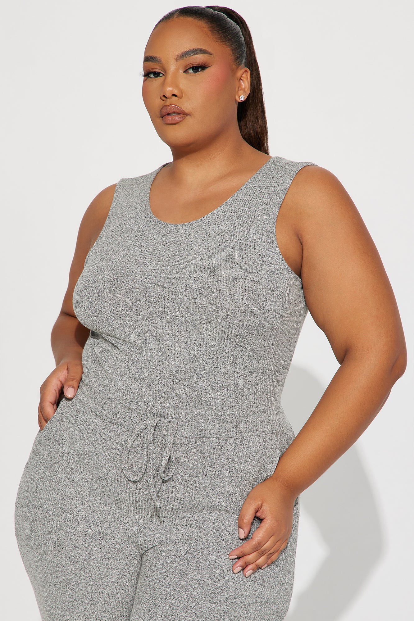 Express Your Style Jumpsuit - Heather Grey
