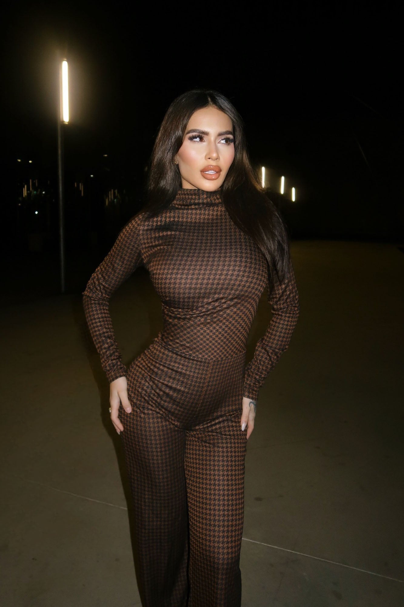 Pulling Up To Work Jumpsuit - Rust/combo