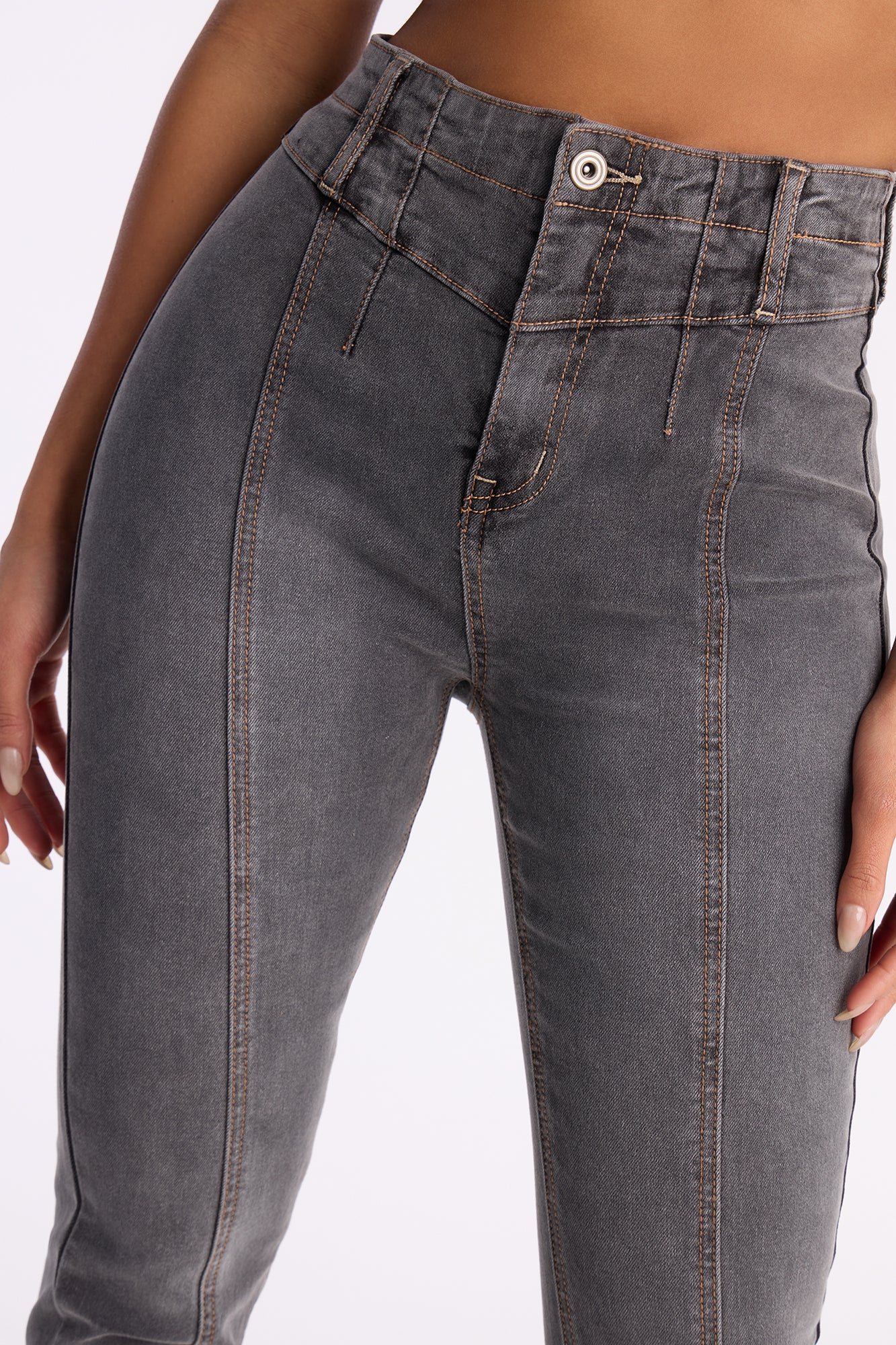 Lucca Stretch Skinny Jeans - Grey