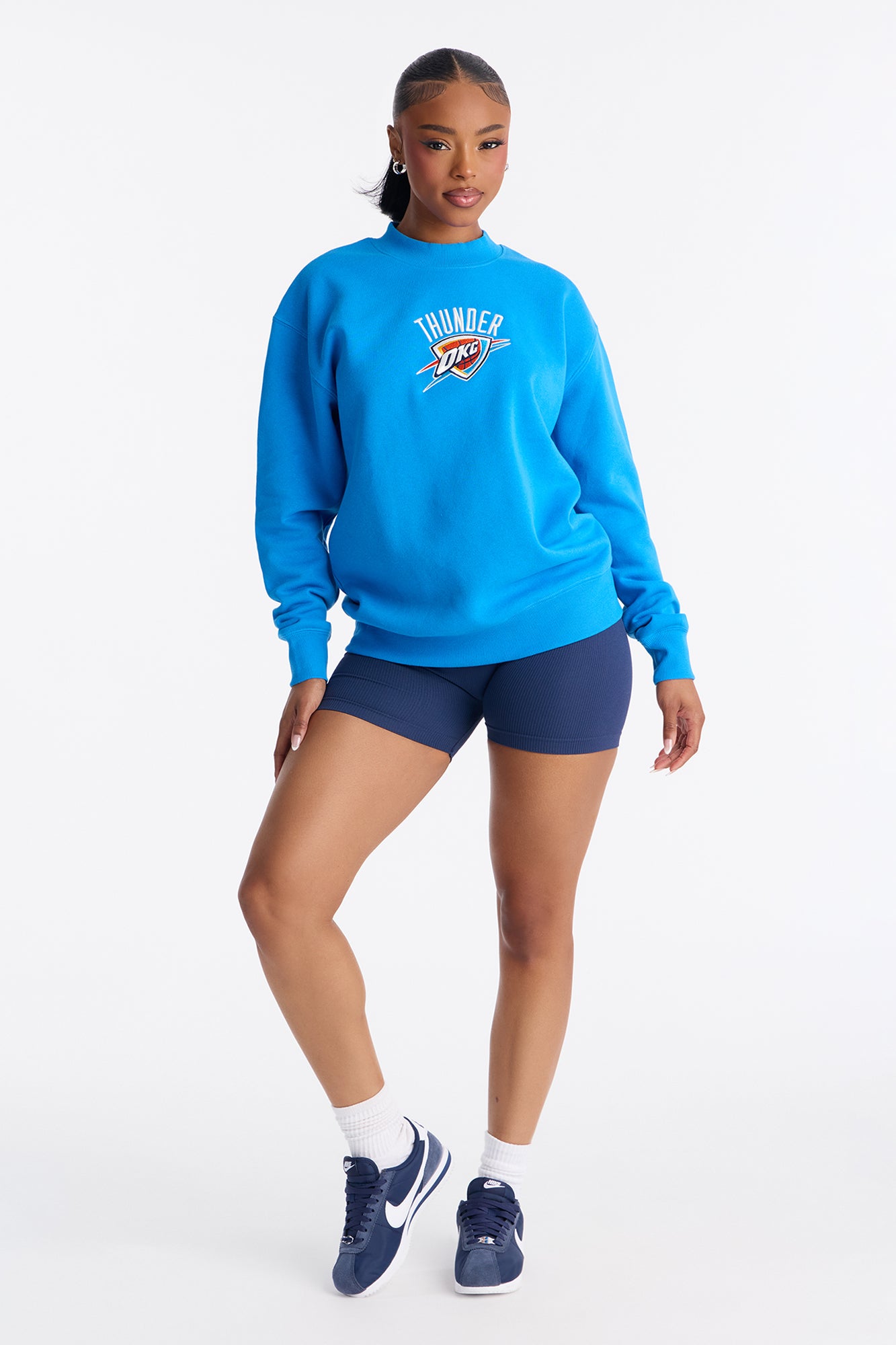 NBA OKC Thunder Fleece Crew Neck Sweatshirt - Blue