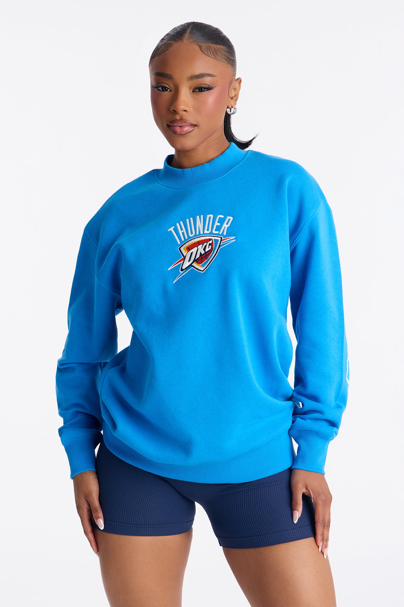 NBA OKC Thunder Fleece Crew Neck Sweatshirt - Blue