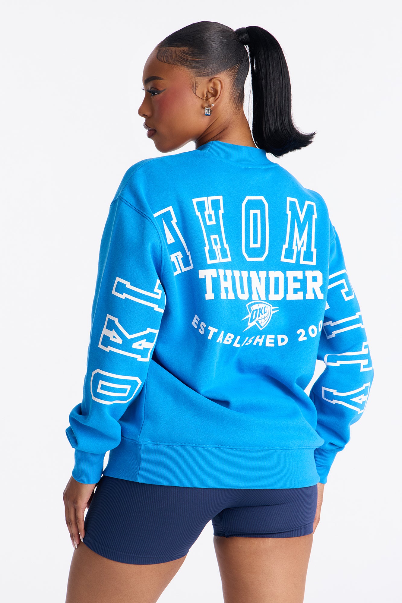 NBA OKC Thunder Fleece Crew Neck Sweatshirt - Blue